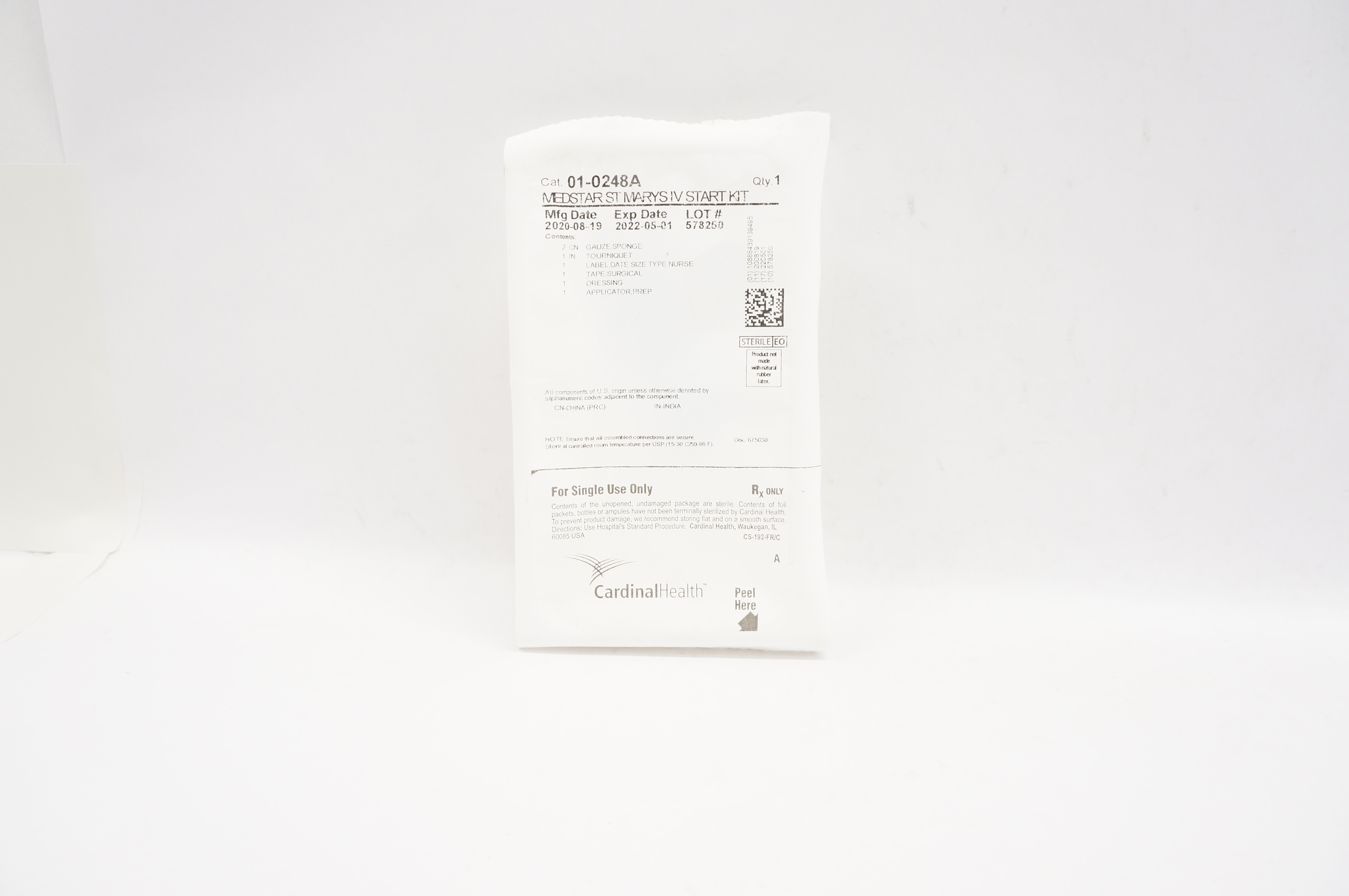 Cardinal Health 010248A Medstar ST Marys IV Start Kit