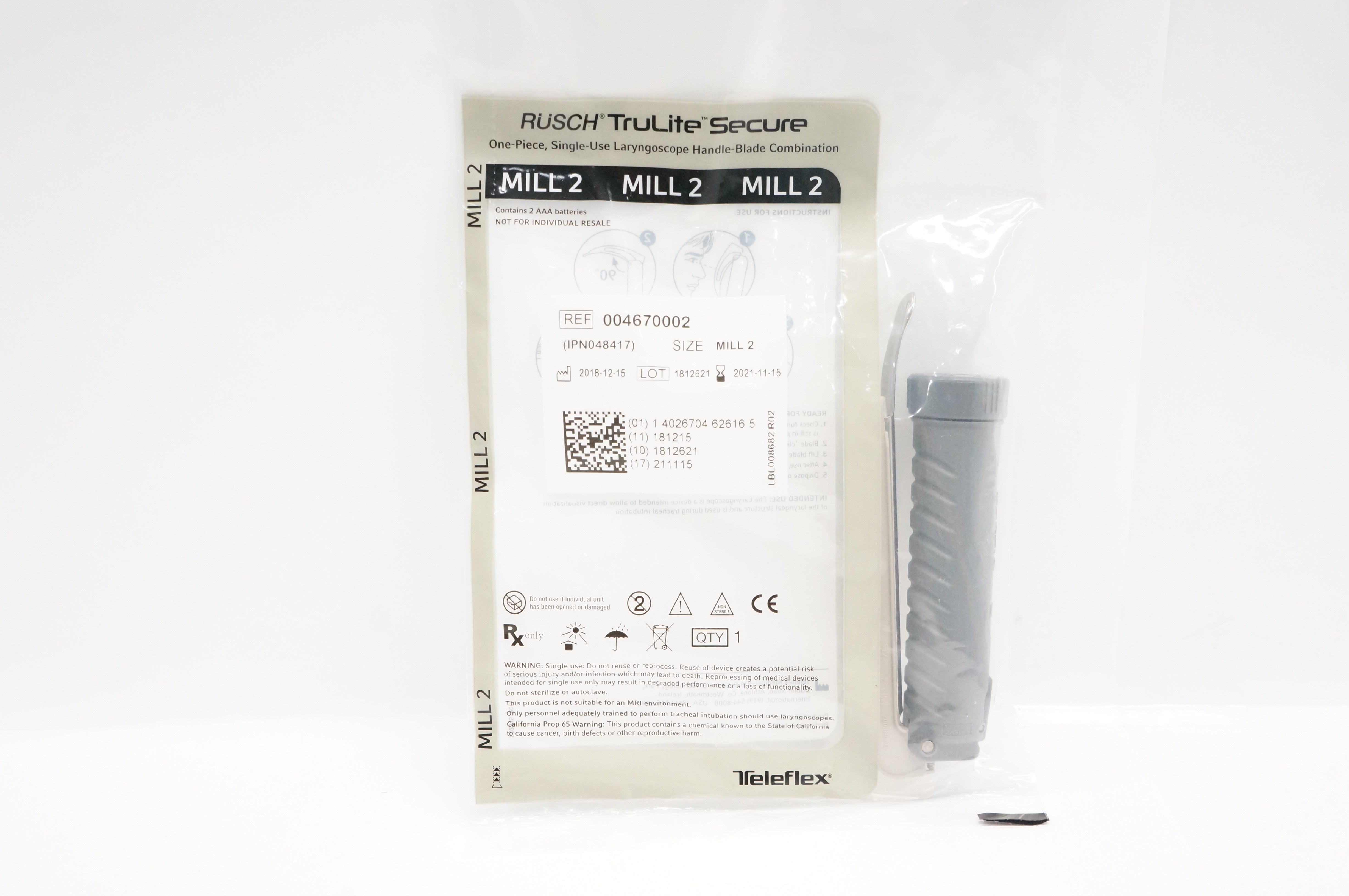 Teleflex 004670002 Rusch TruLite Laryngoscope Handle-Blade Combination ...