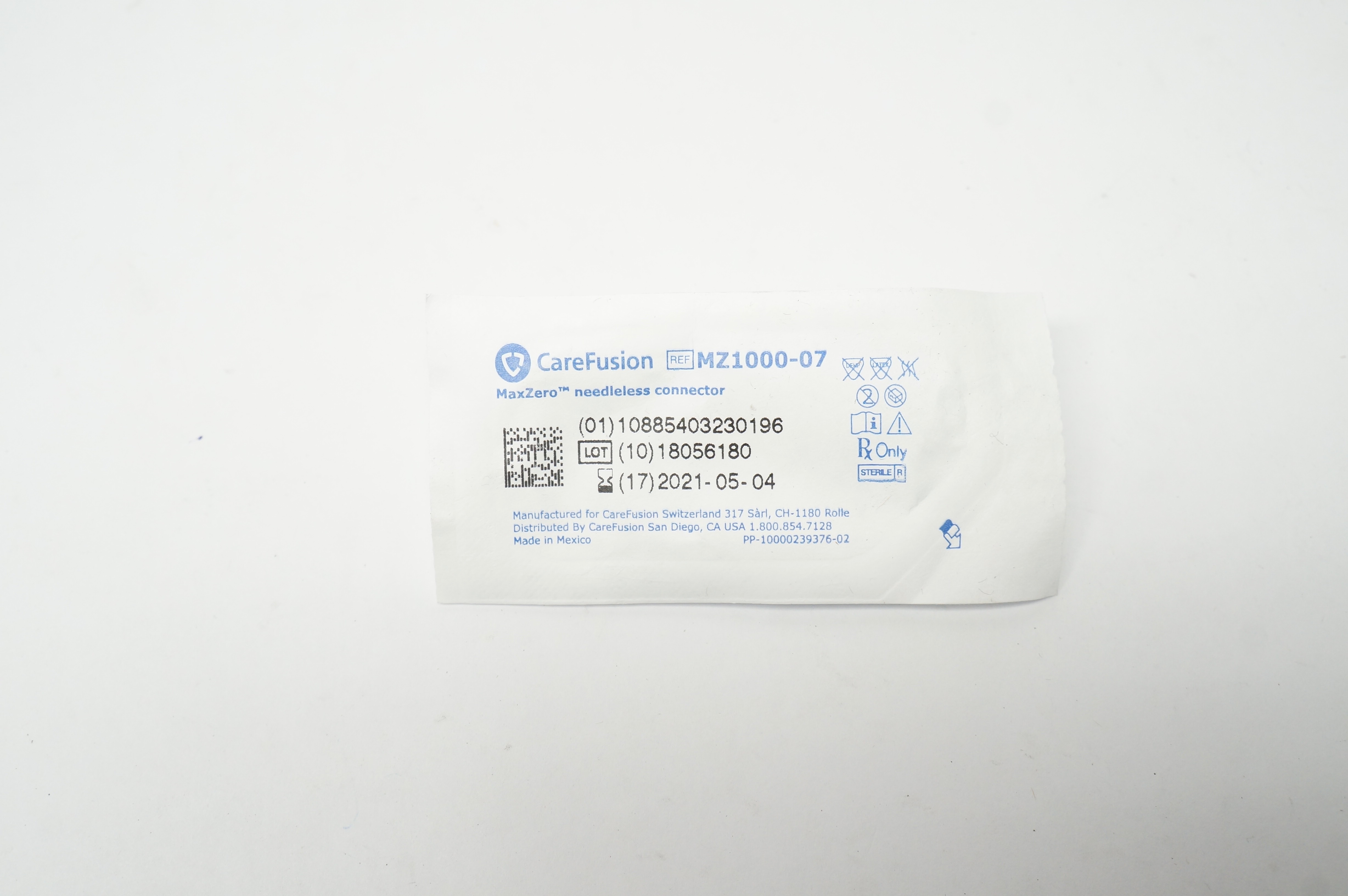 CareFusion MZ1000-07 MaxZero Ndleless Connector (x)