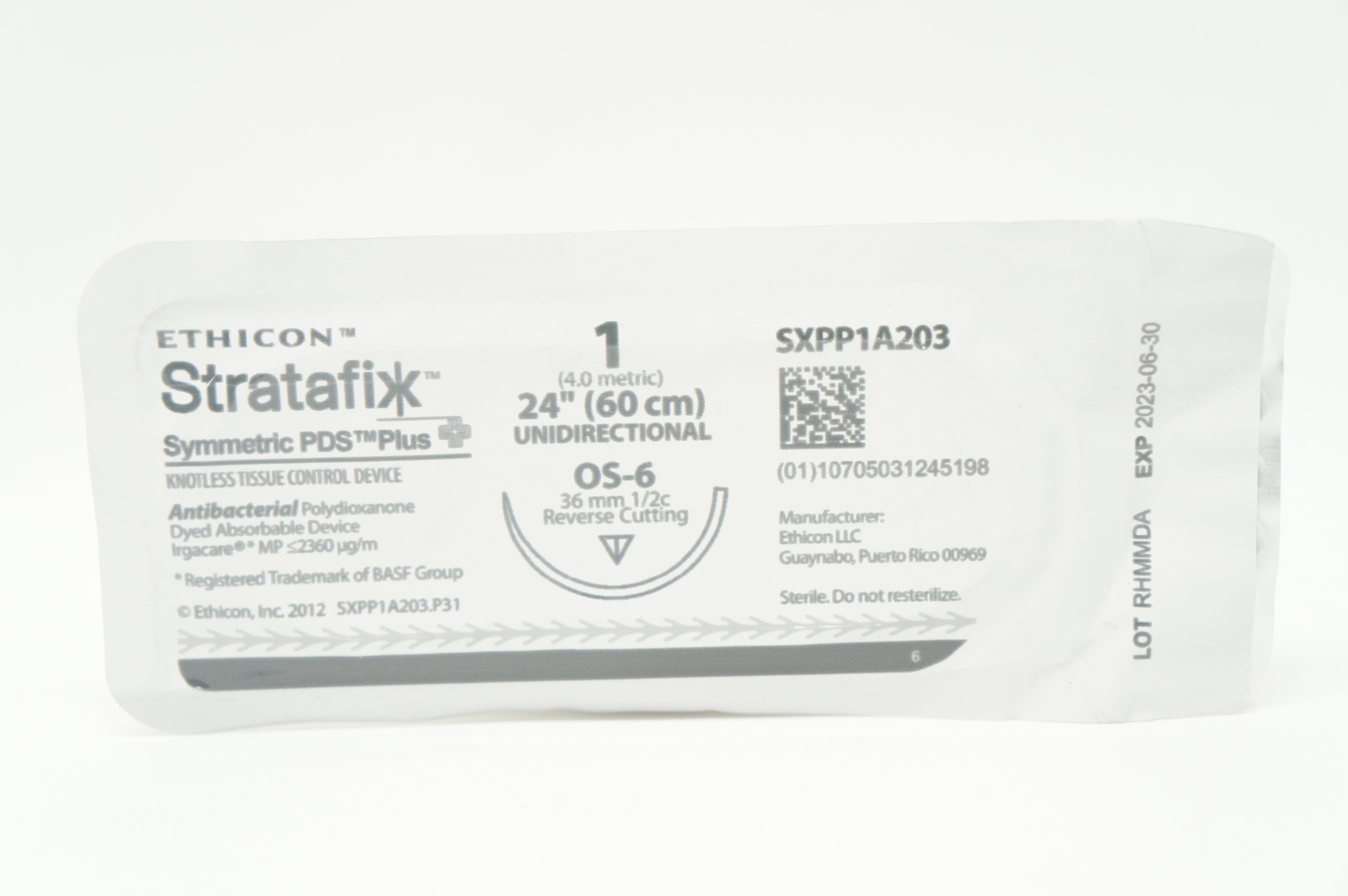 Ethicon SXPP1A203 1 Stratafix OS-6 36mm 1/2c Reverse Cutting 24inch
