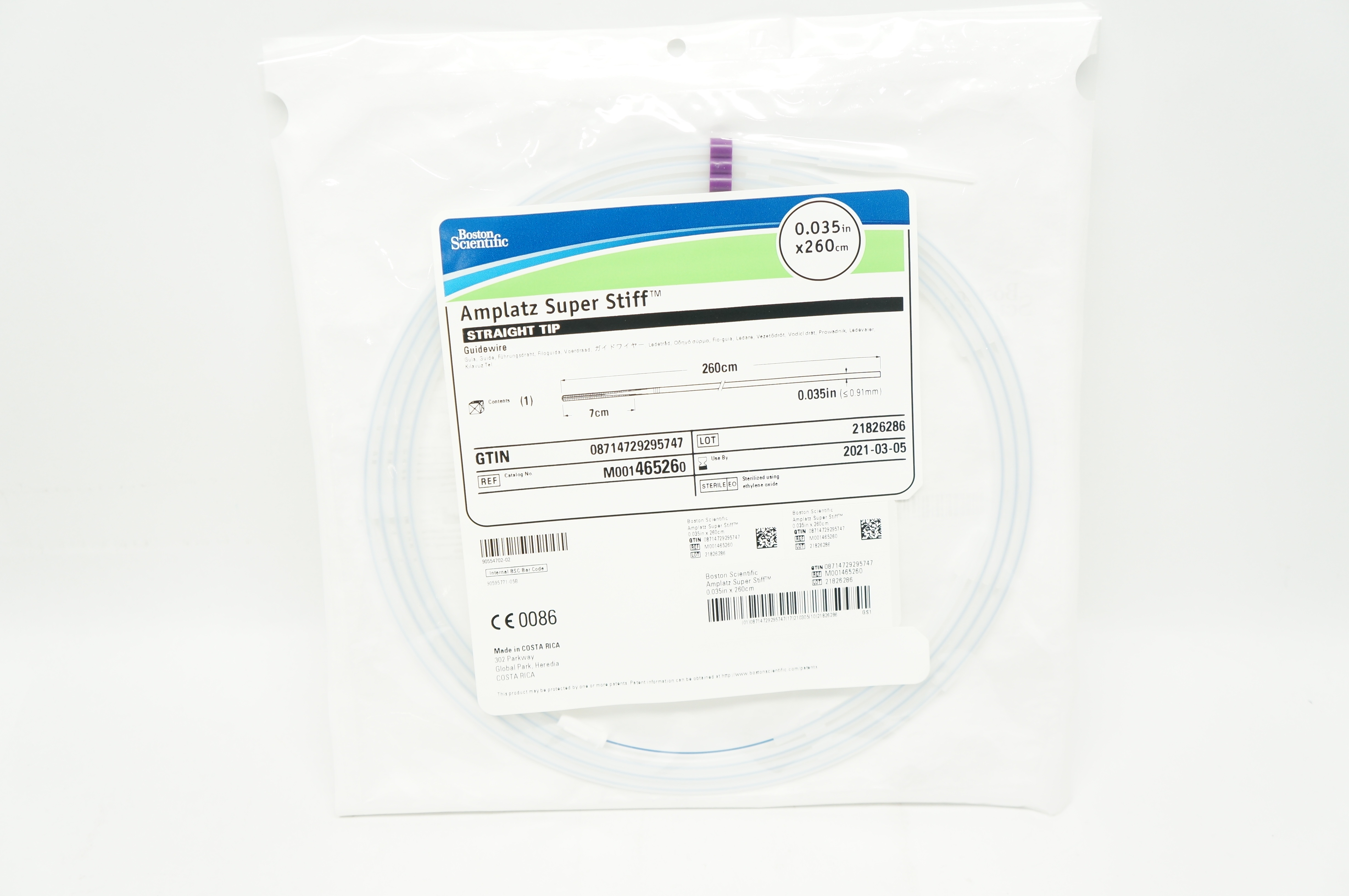 Boston Scientific M001465260 Amplatz Super Stiff Guidewire 0.035