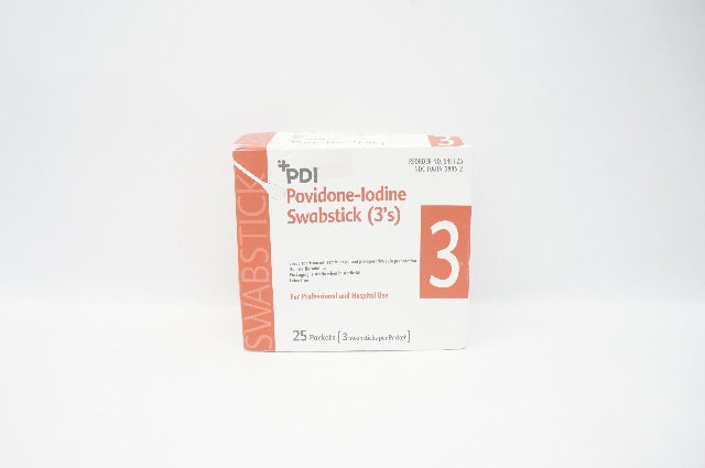 PDI S41125 Povidone-Iodine Swabstick 3 - Box of 19