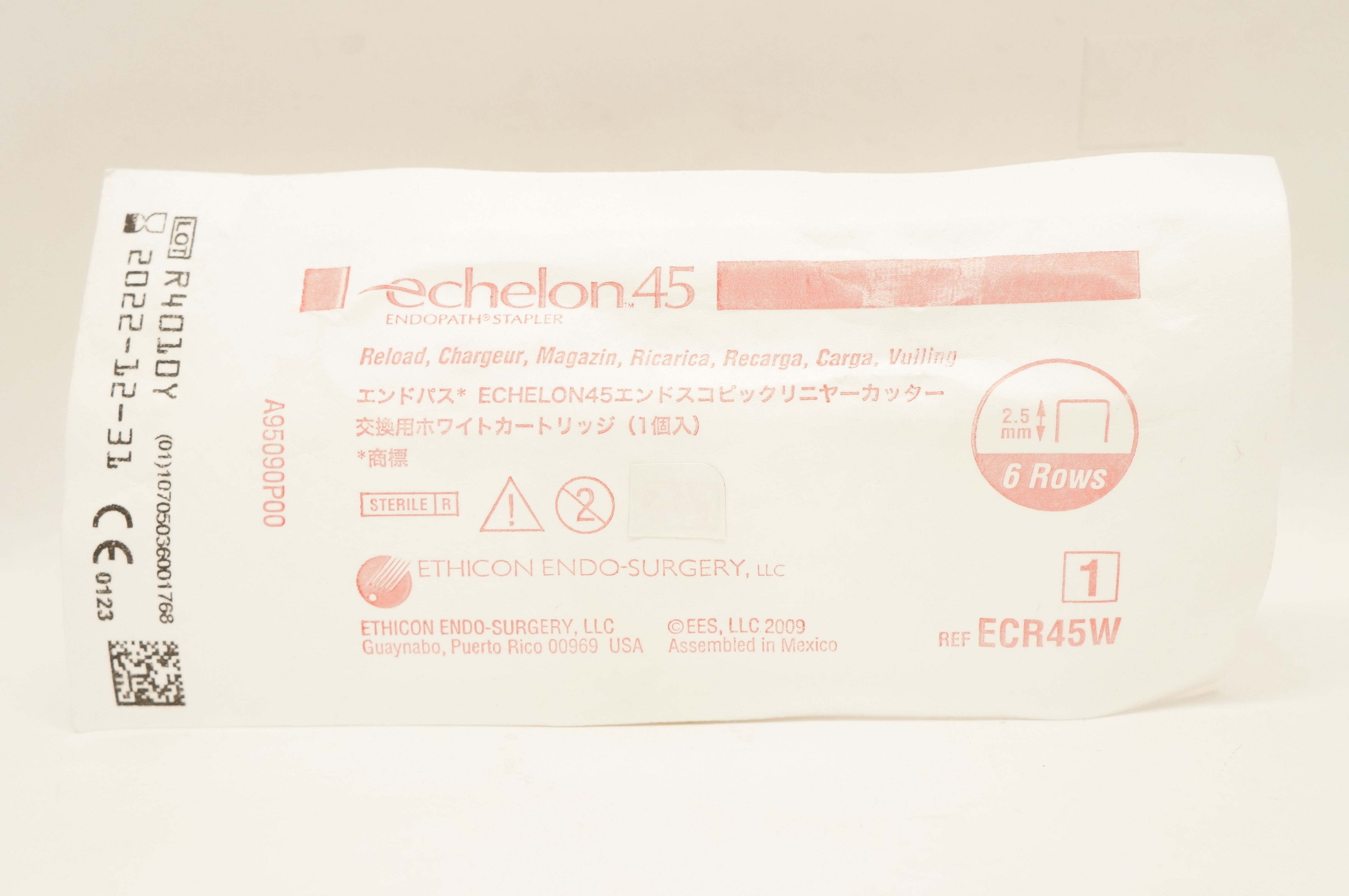 Ethicon ECR45W Echelon 45 Endopath Stapler Reload 6 Rows 2.5mm