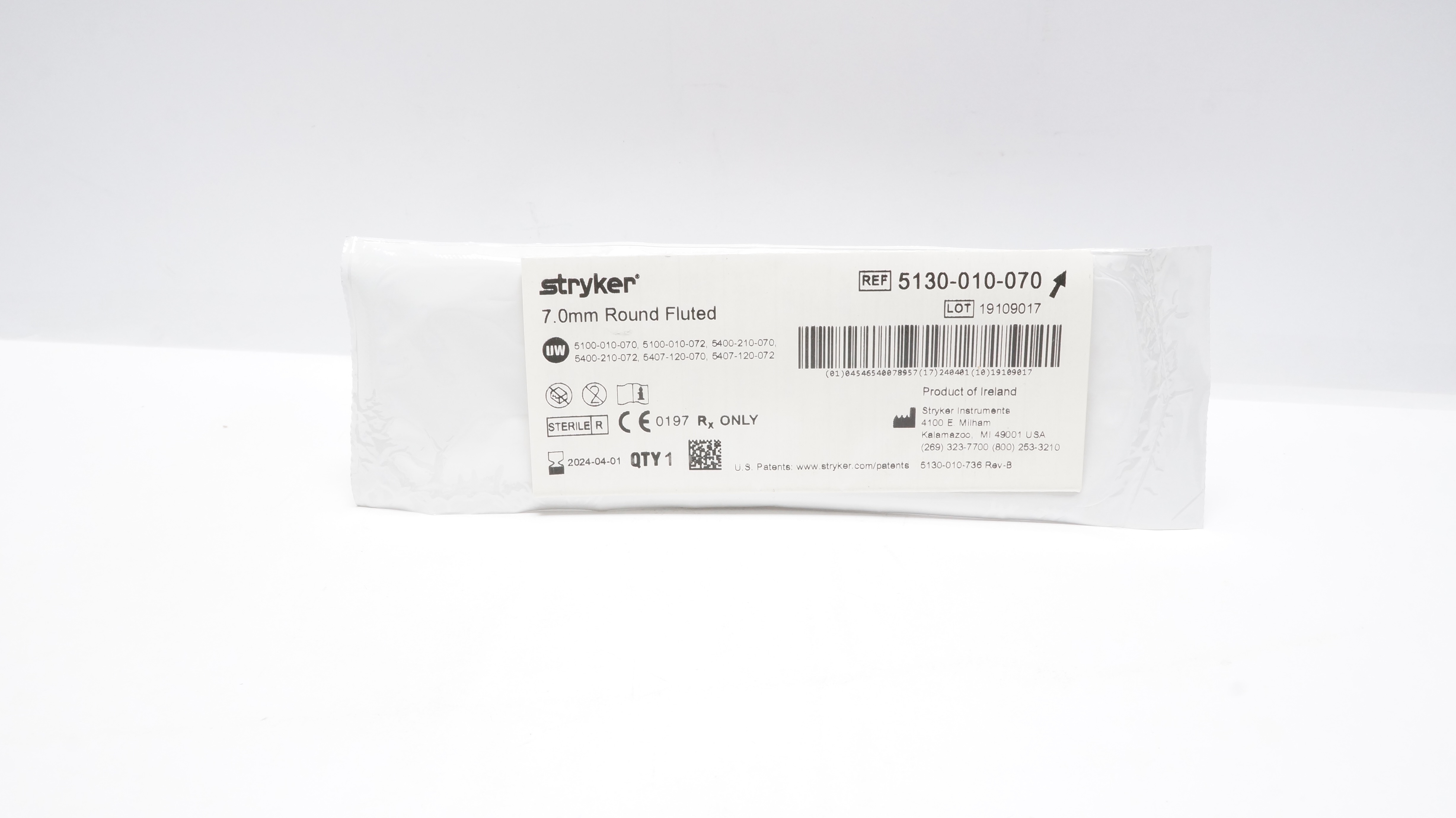 Stryker 5130-010-070 7.0mm Round Fluted (x)