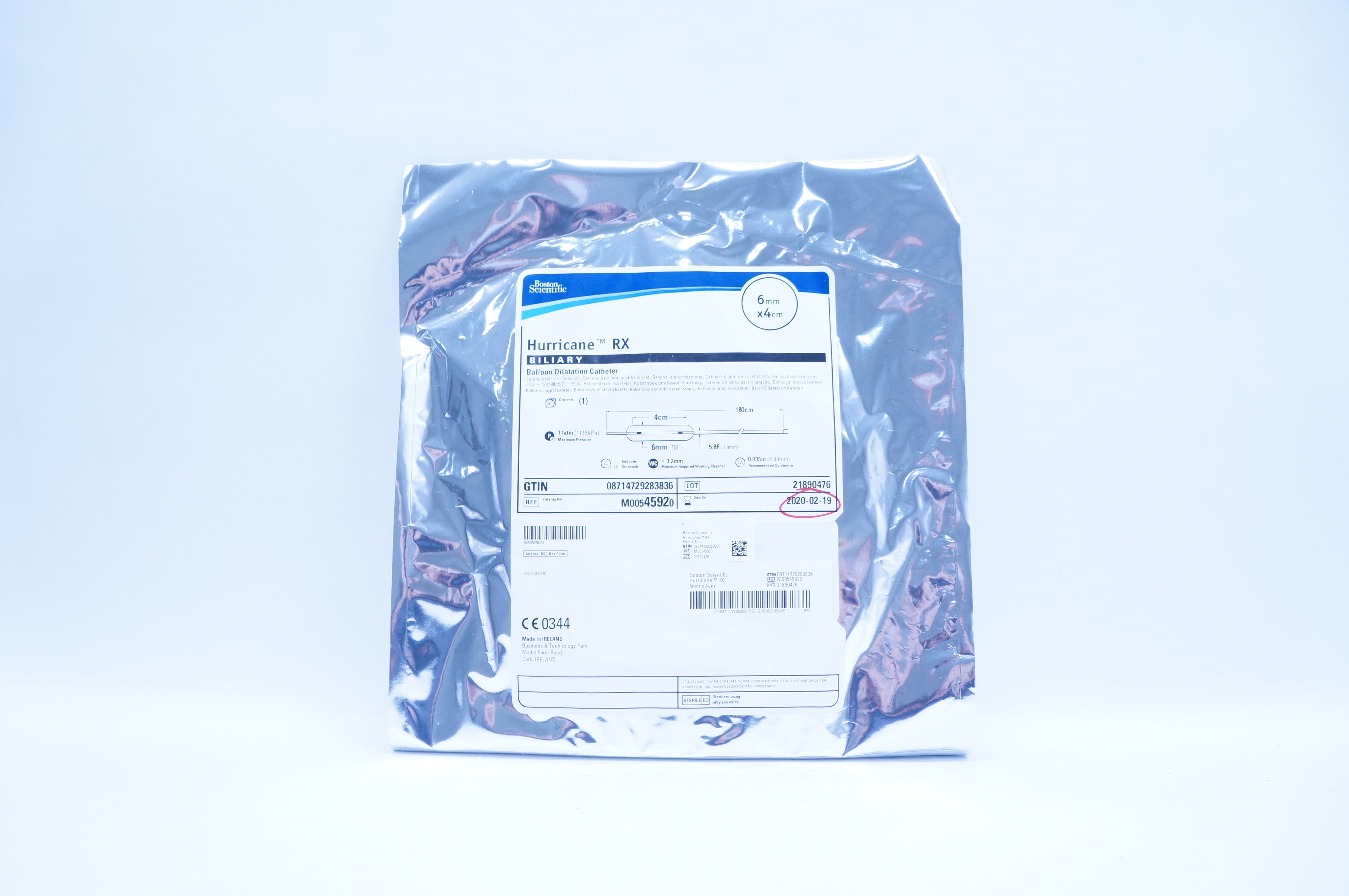 Boston Scientific  4592 Hurricane RX Balloon Dilatation Cath. 6mm x 4cm (x)