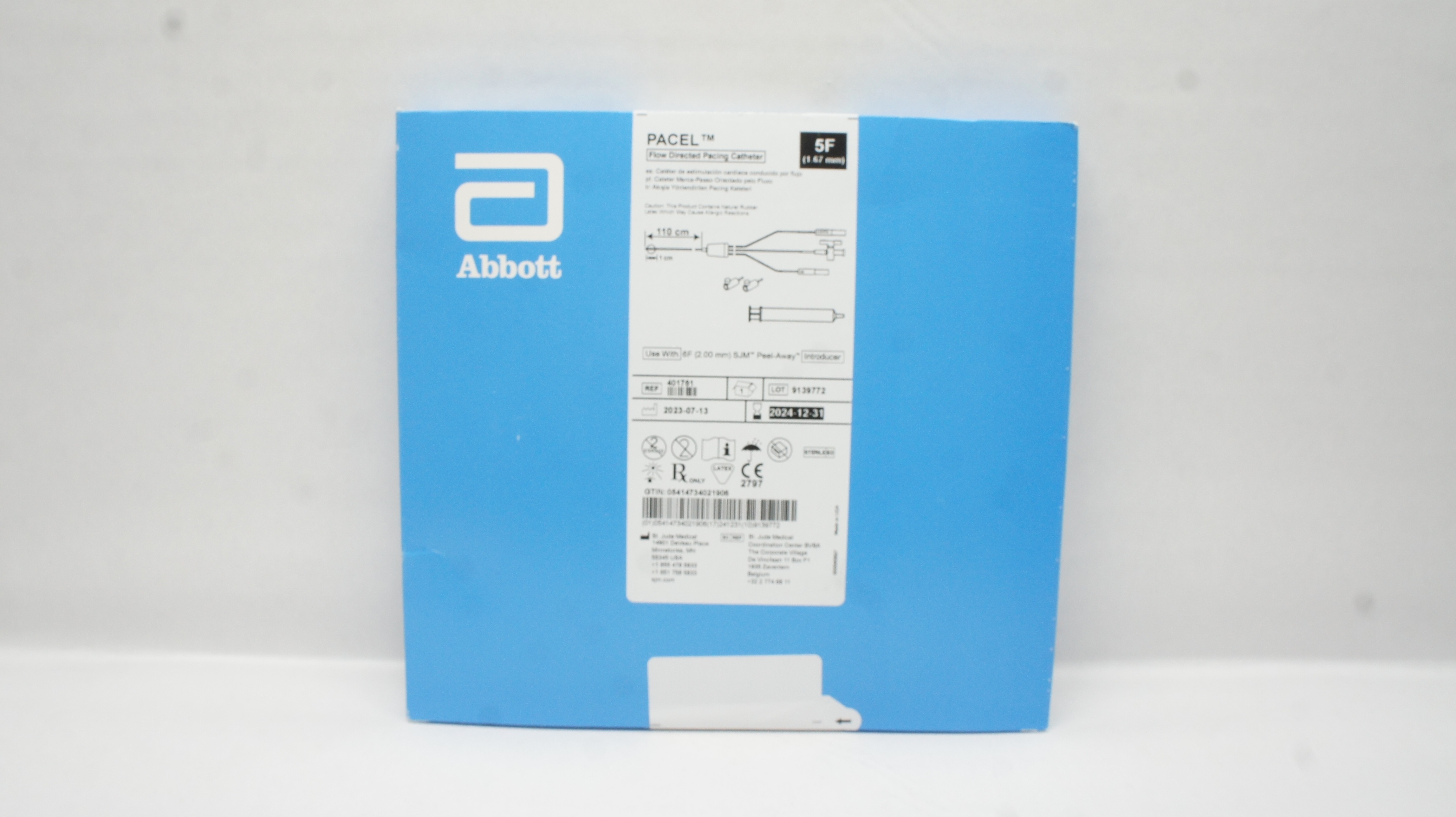 Abbott 401761 PACEL Flow Directed Pacing Cath. 5F x 1cm x 110cm