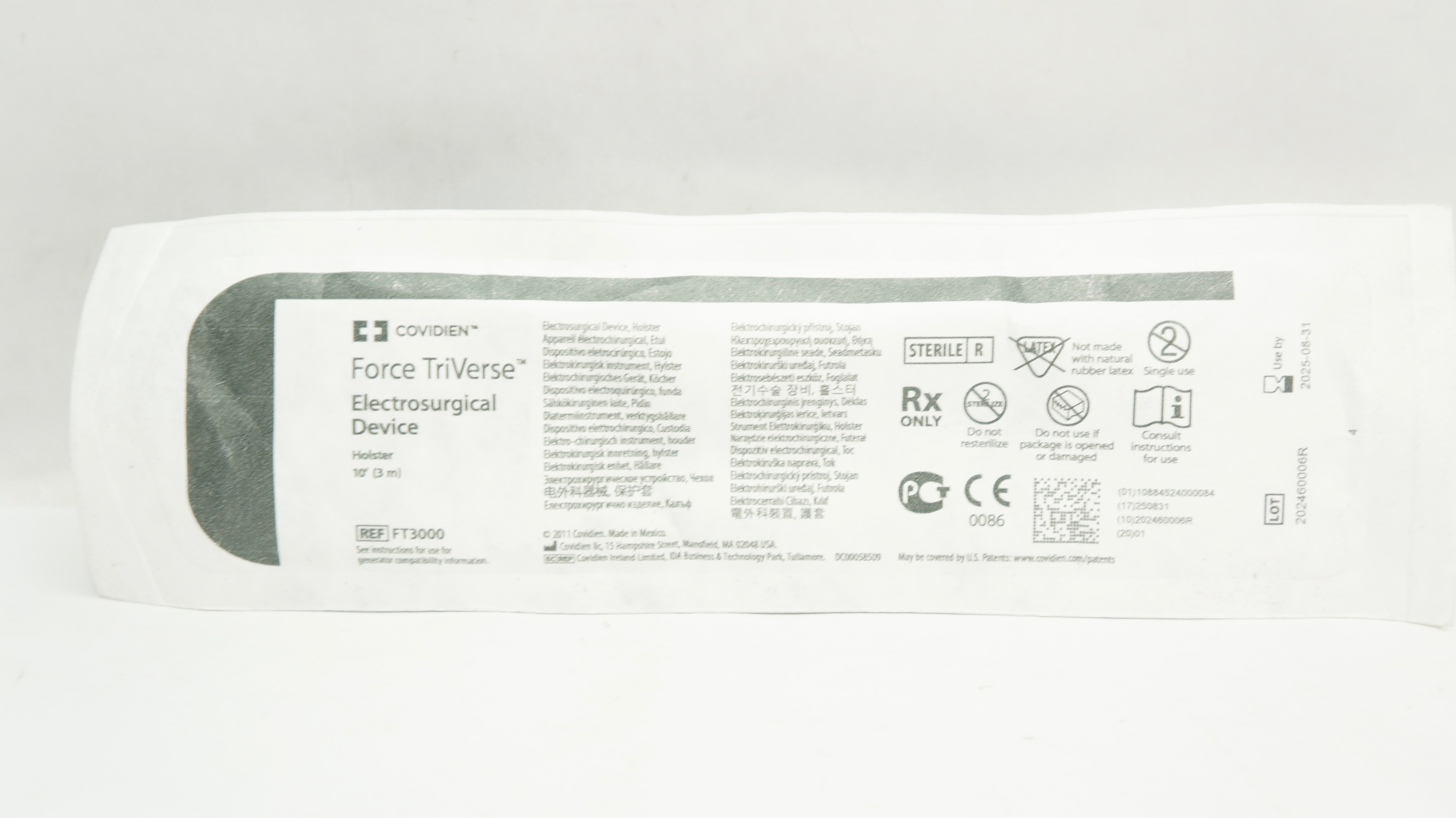 Covidien FT3000 Force TriVerse Electrosurgical Device Holster 10Fr