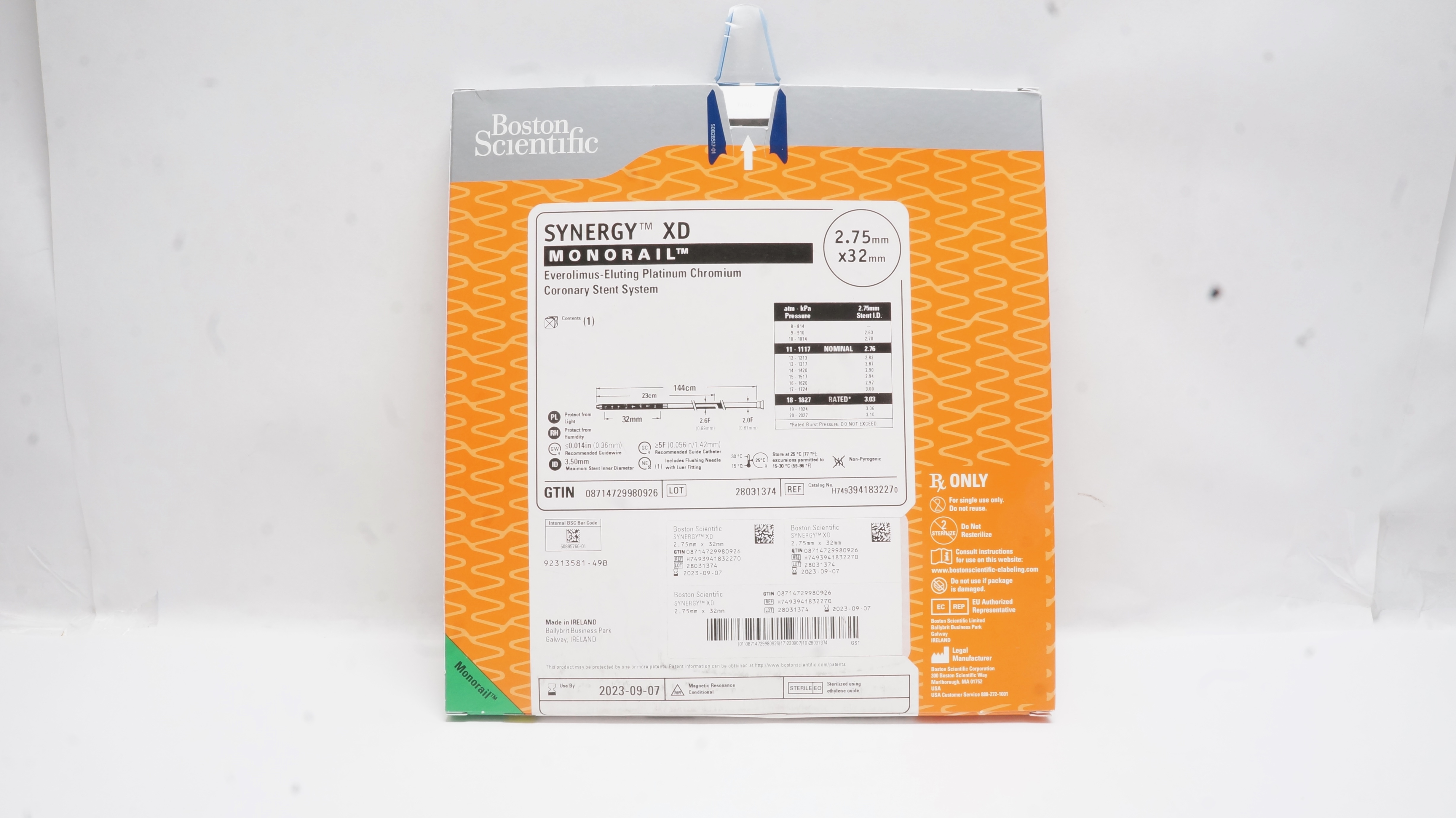 Boston Scientific H7493941832270 Synergy XD Coronary Stent System 2.75 x 32mm(x)