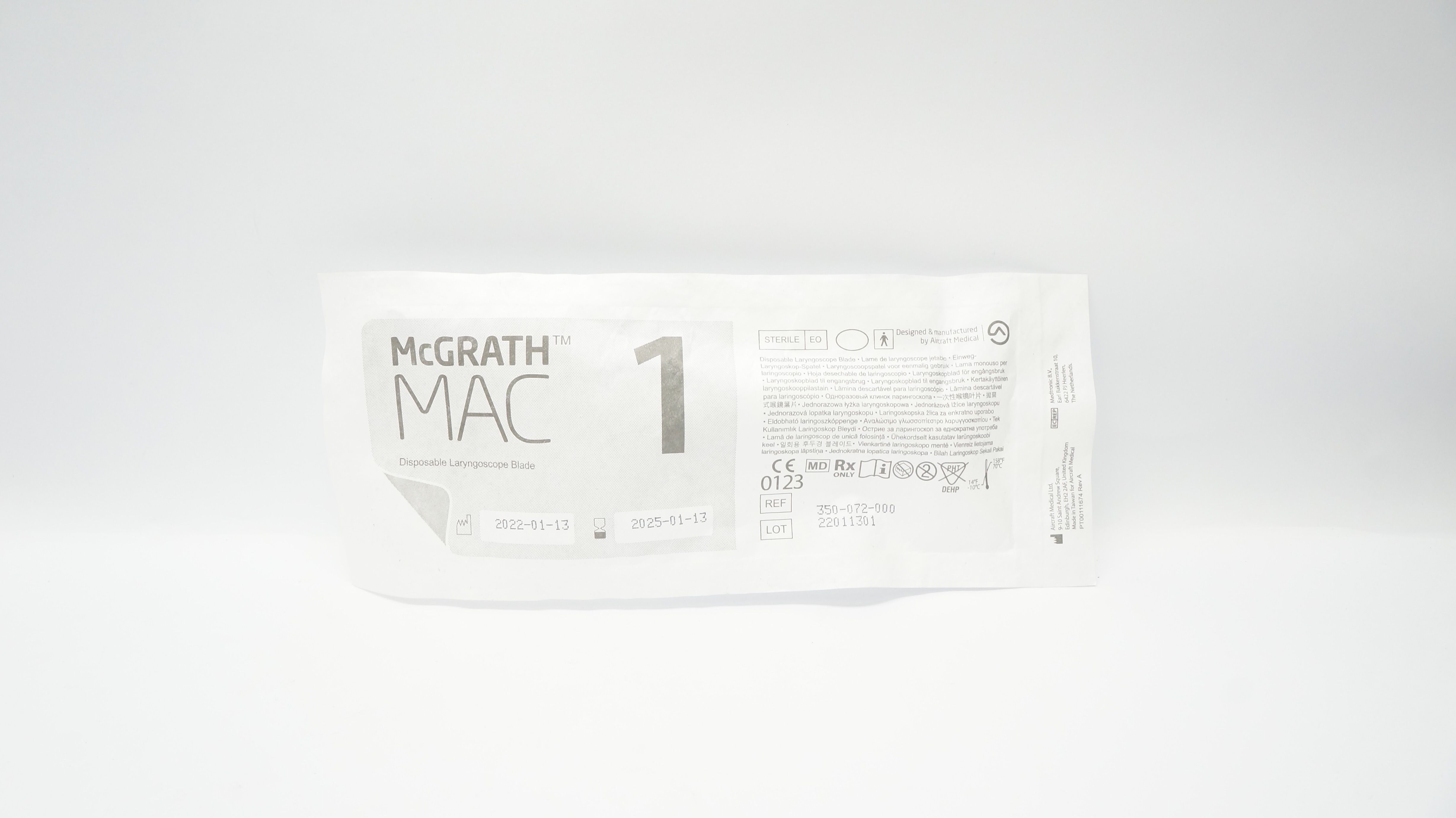 Aircraft Medical 350-072-000 McGrath MAC Disposable Laryngoscope Blade 1 (x)