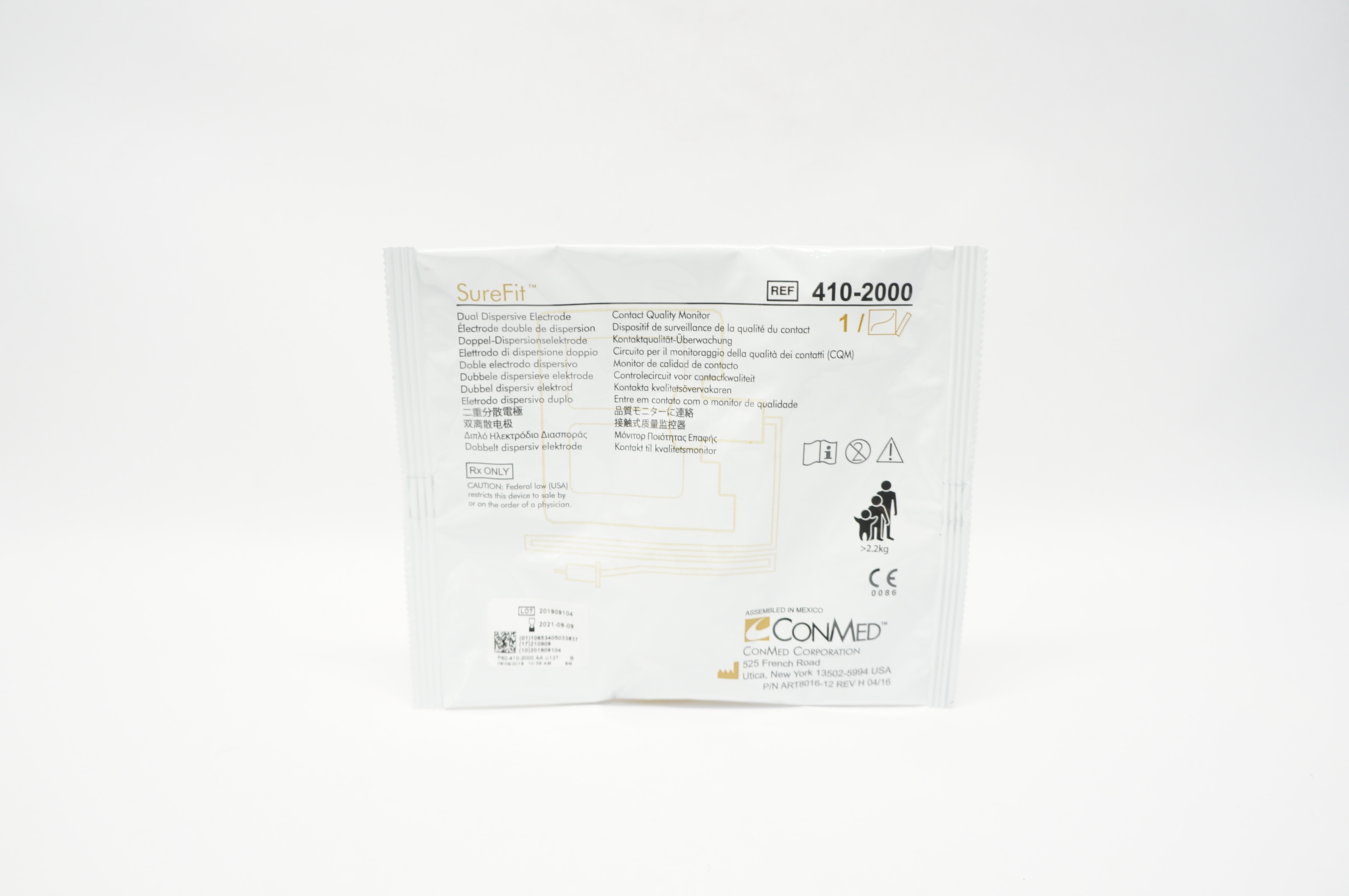ConMed 410-2000 SureFit Dual Dispersive Electrode (x)