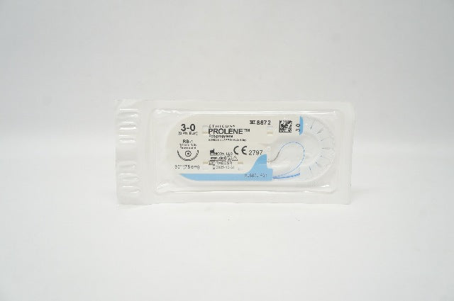 Ethicon 8872 3-0 Prolene Stre RB-1 17mm 1/2c Taperpoint 30inch