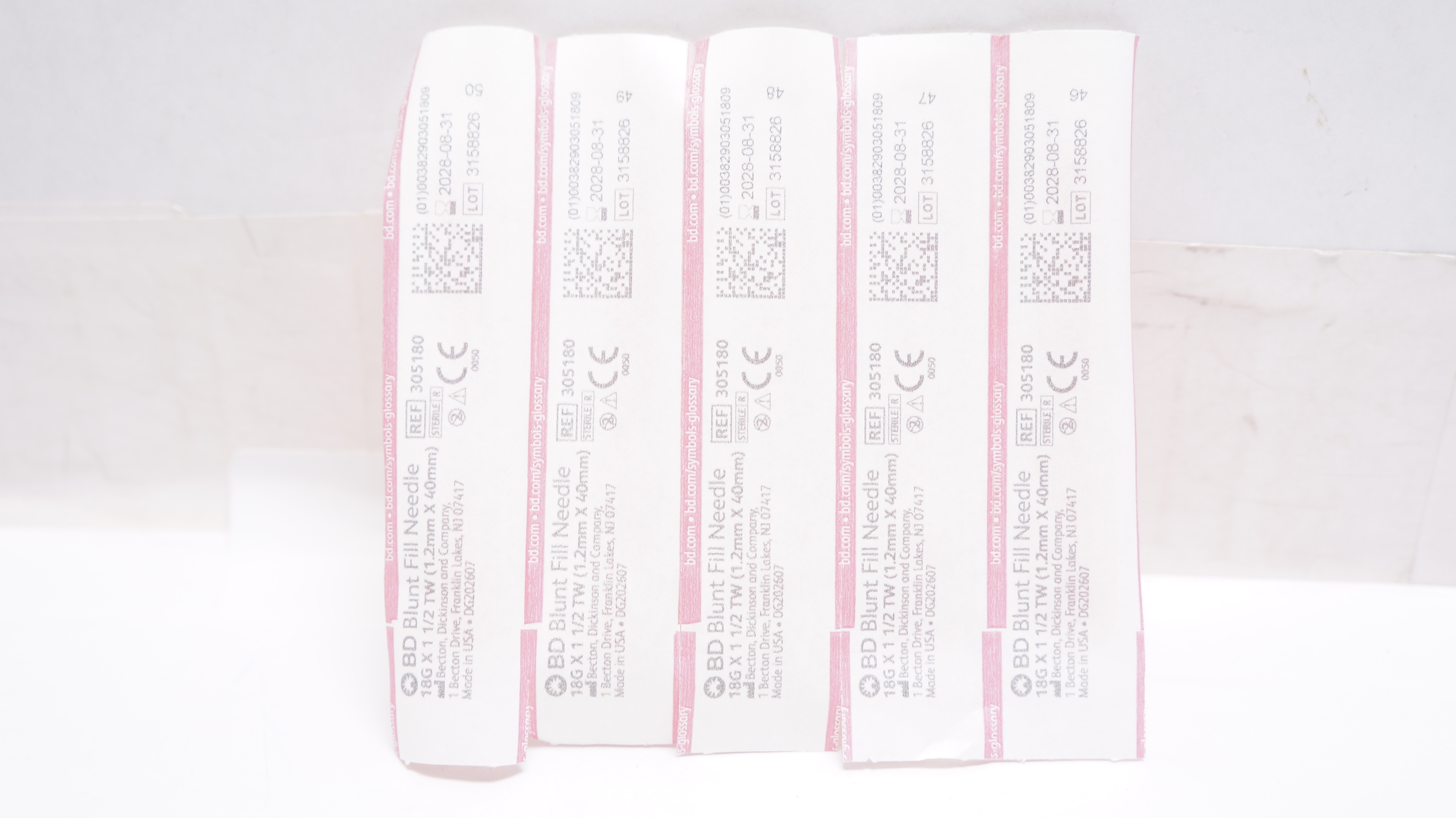 BD 305180 Becton Blunt Fill Ndle 18G x 1-1/2inch - 5Packs