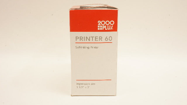 2000 Plus 065355 Printer 60 Self-Inking Printer, Black 1-1/2 x 3 inch