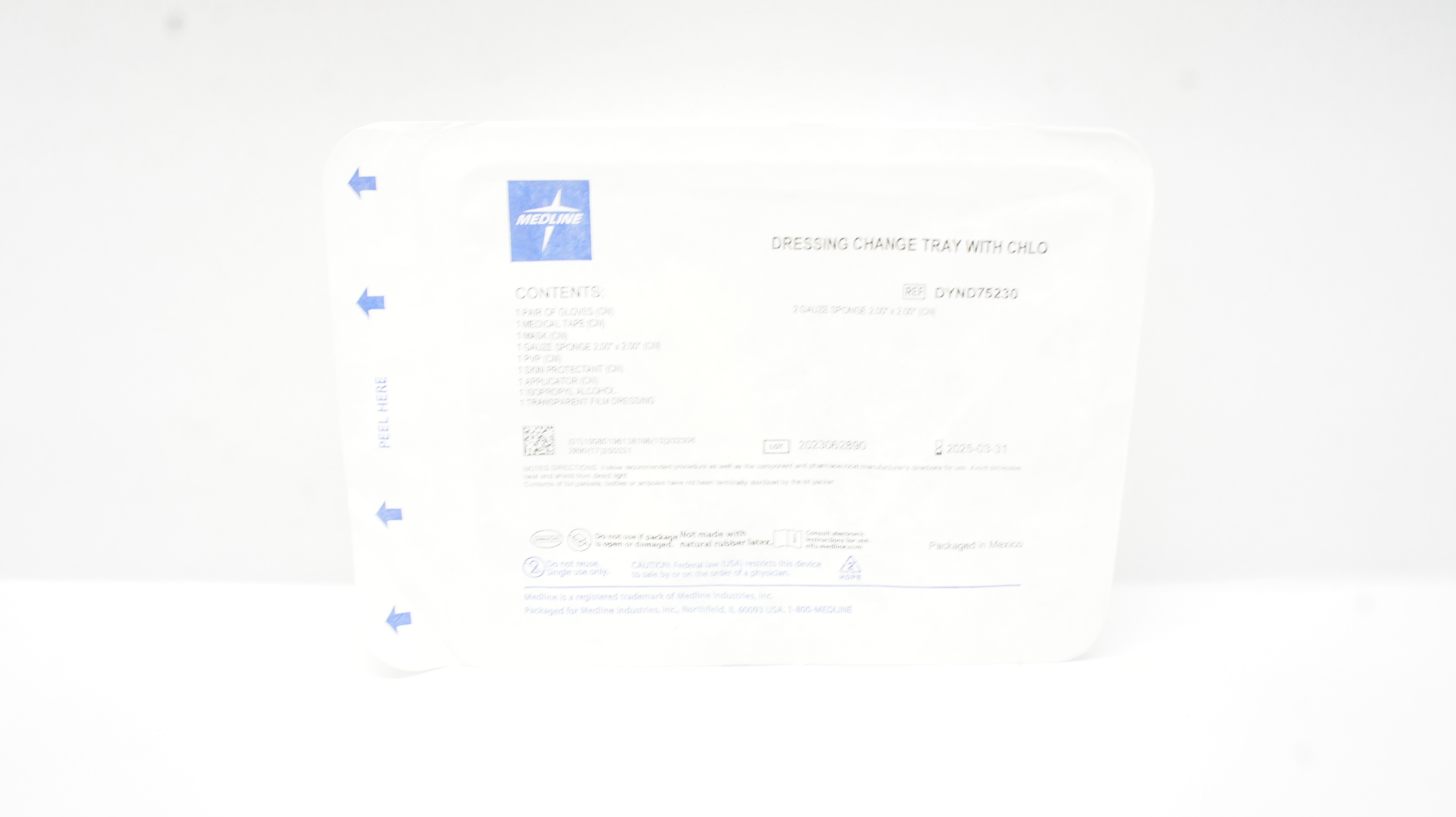 Medline DYND75230 Dressing Change Tray w/ Chlorascrub