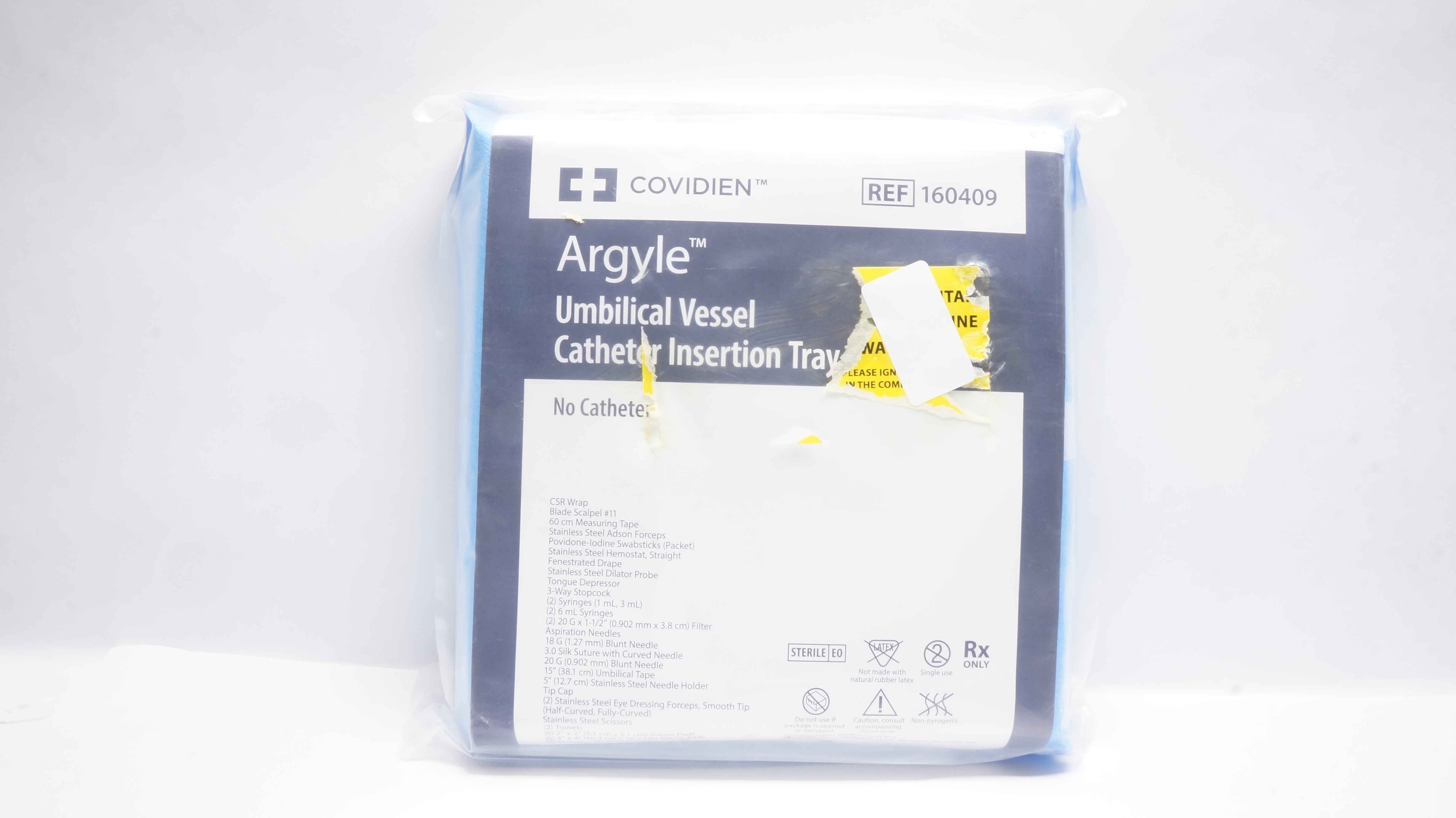 Covidien 160409 Argyle Umbilical Vessel Cath. Insertion Tray (x)