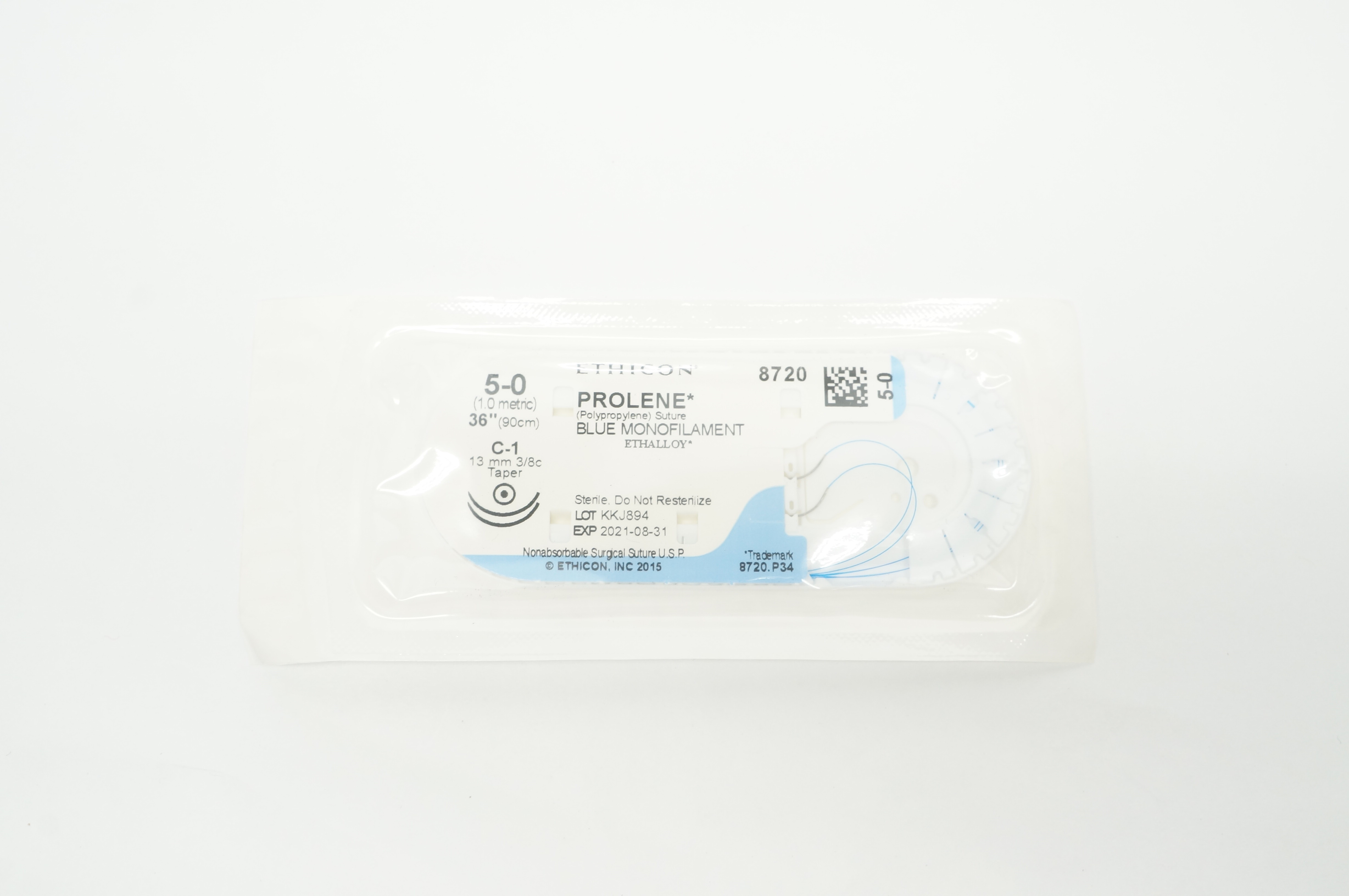 Ethicon 8720 5-0 PROLENE C-1 13mm 3/8c Taperpoint 36inch (x)