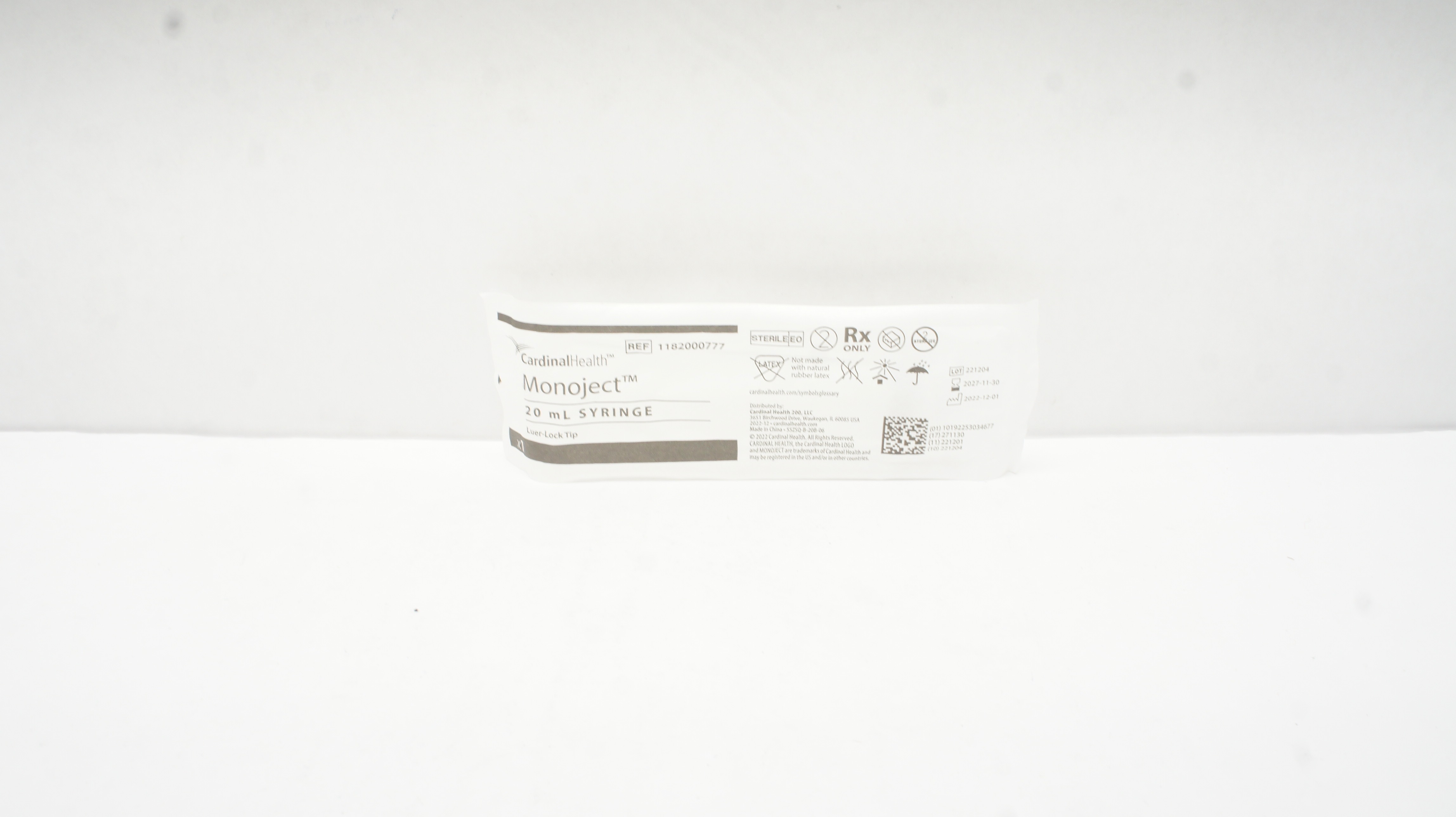 Cardinal Health 1182000777 Monoject Syringe Luer-Lock Tip 20mL