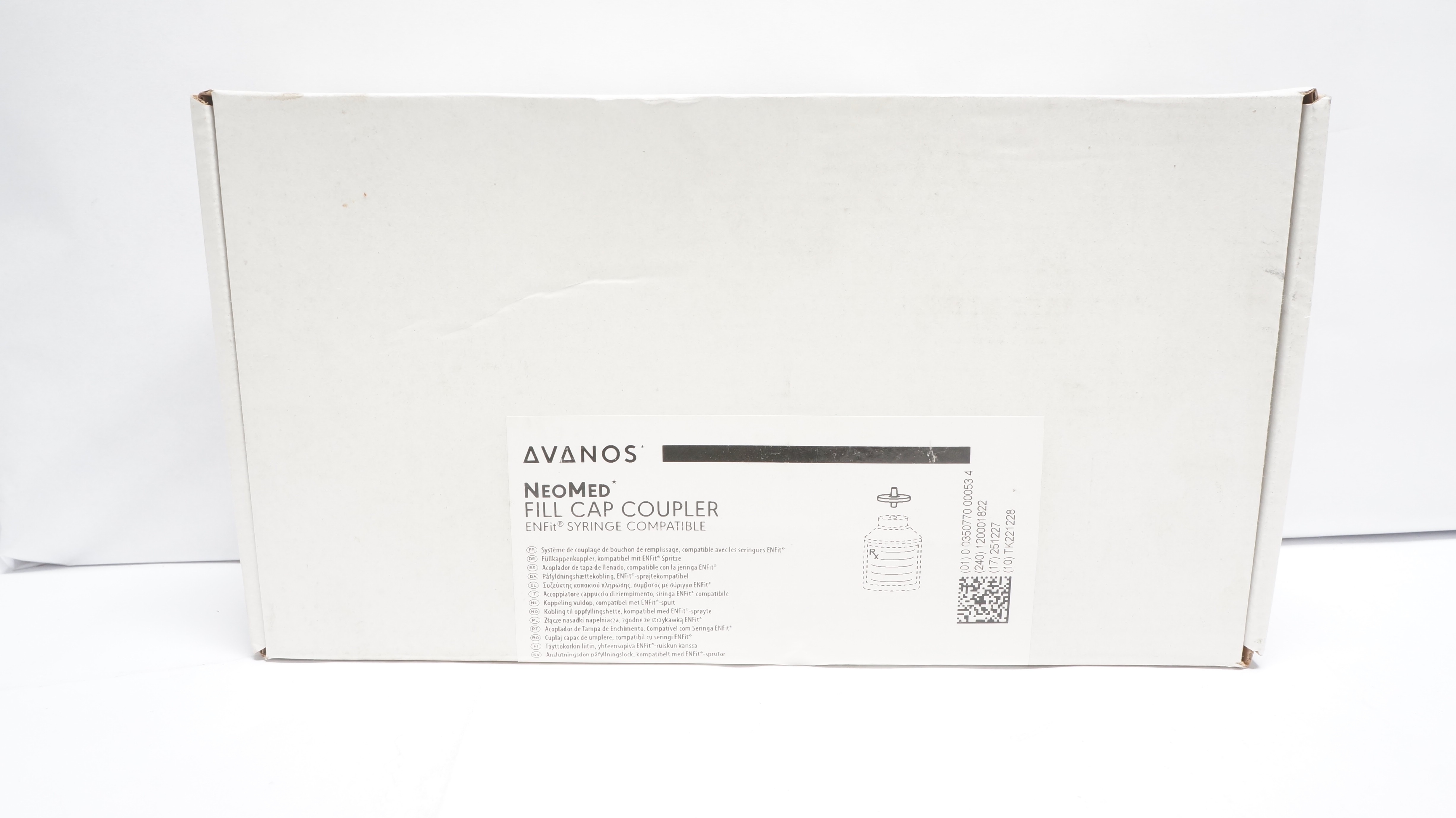 Avanos PC-EONC NeoMed Fill Cap Coupler ENFit Syringe Compatible - Box of 150