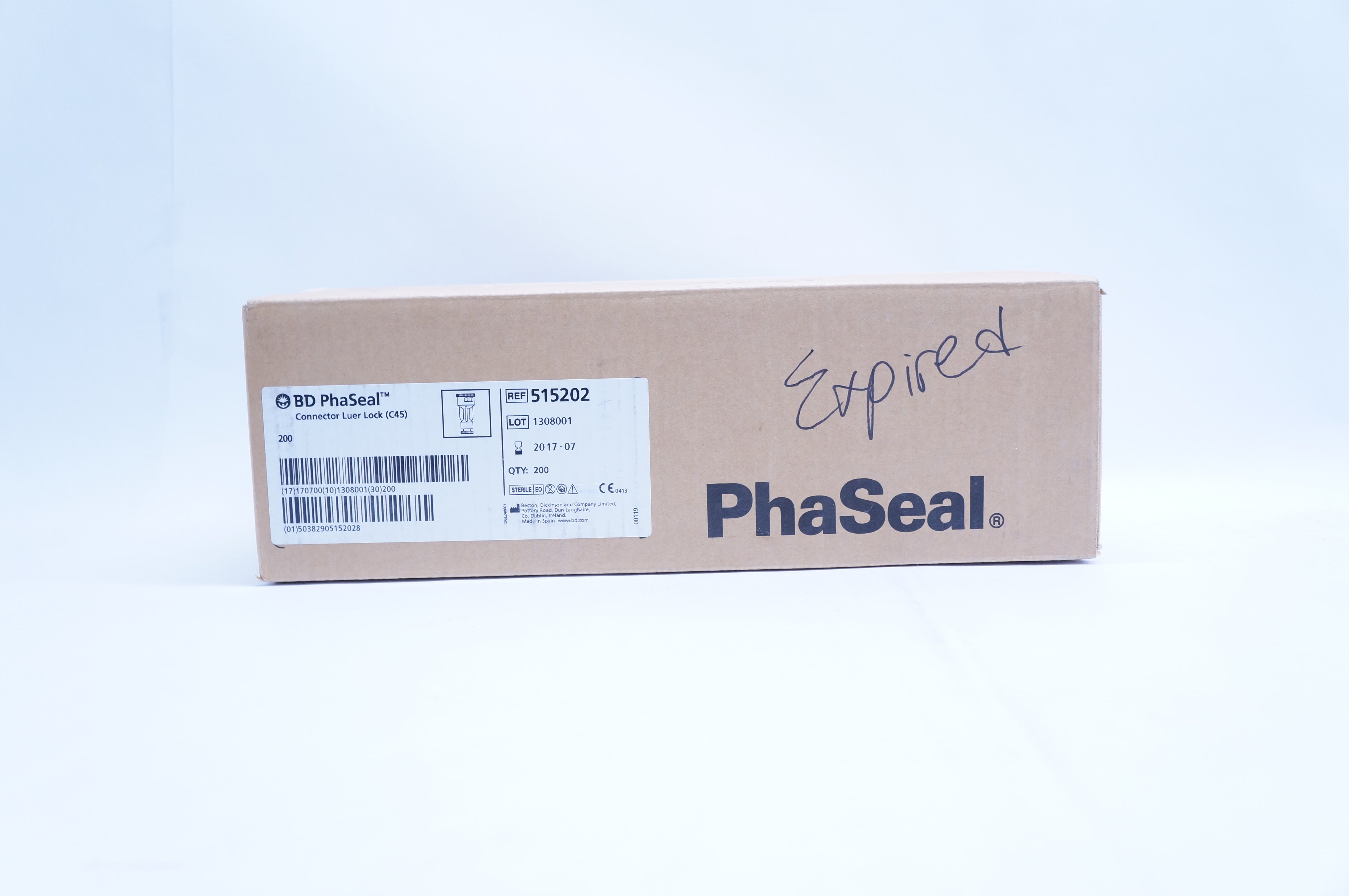 BD 515202 PhaSeal Connector Luer Lock C45 Box of 200 (x)