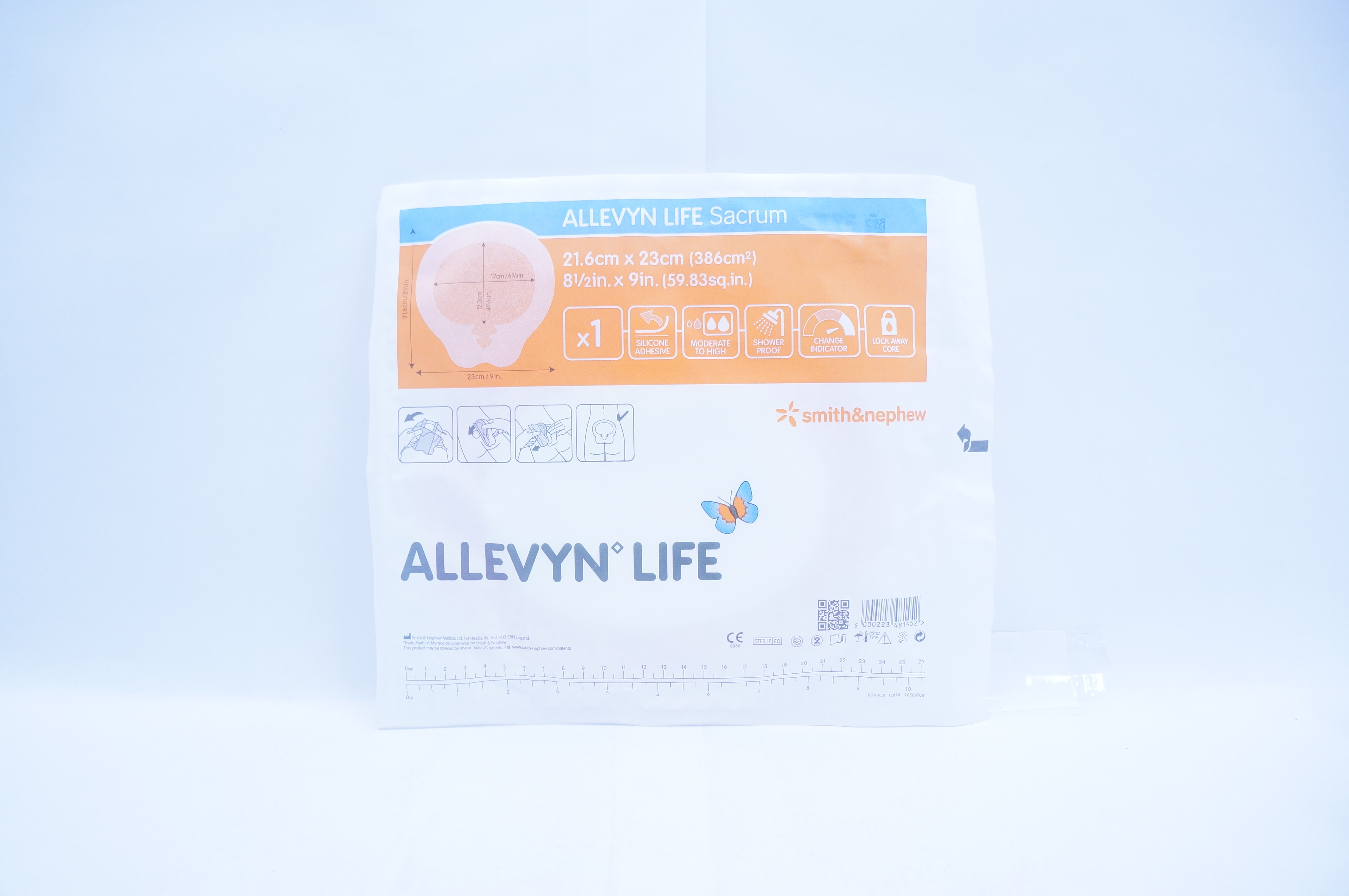 Smith&Nephew 66801307 ALLEVYN LIFE Sacrum 8-1/2inch x 9inch