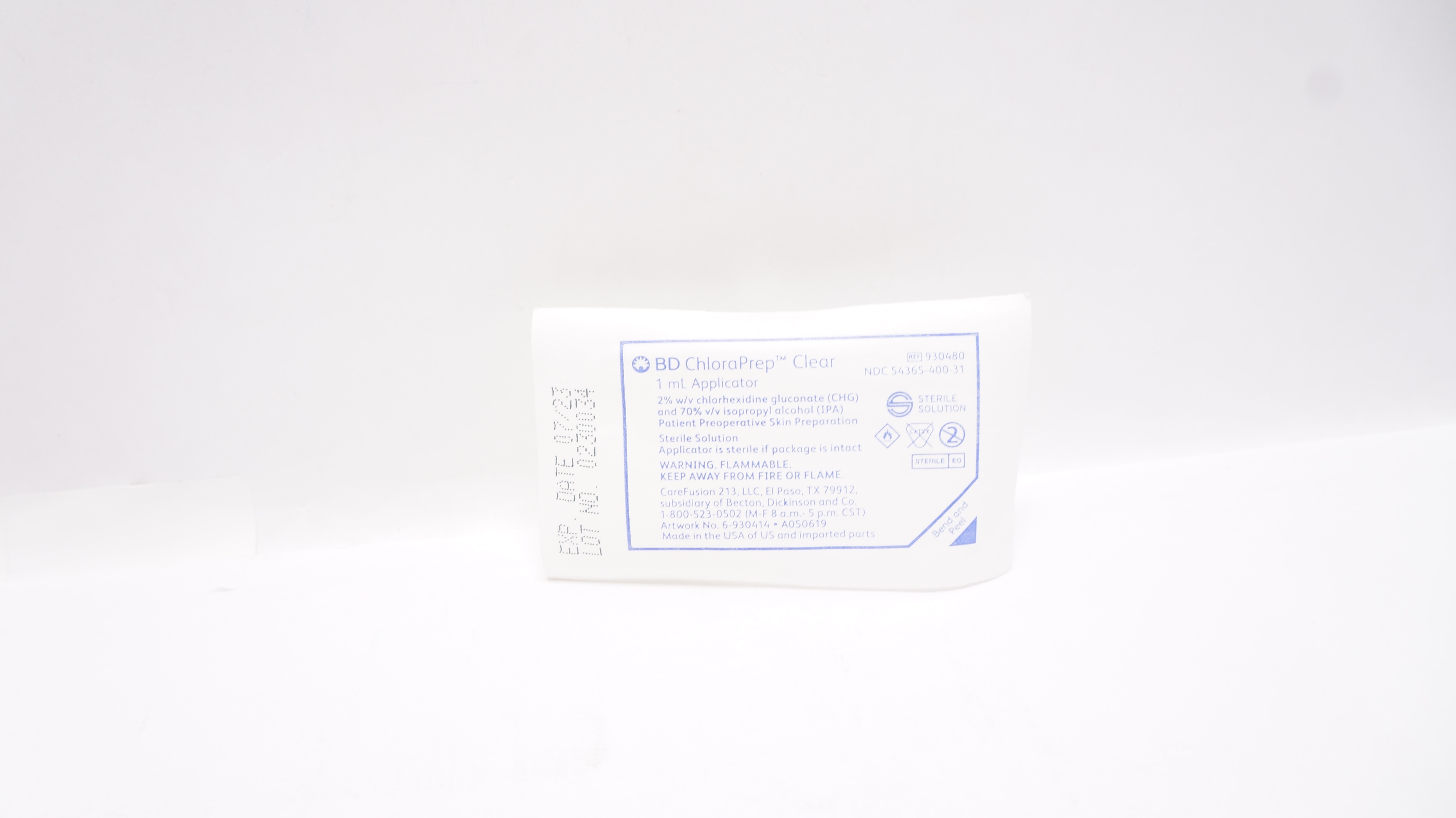 BD 930480 ChloraPrep Clear 1ml Applicator (x)