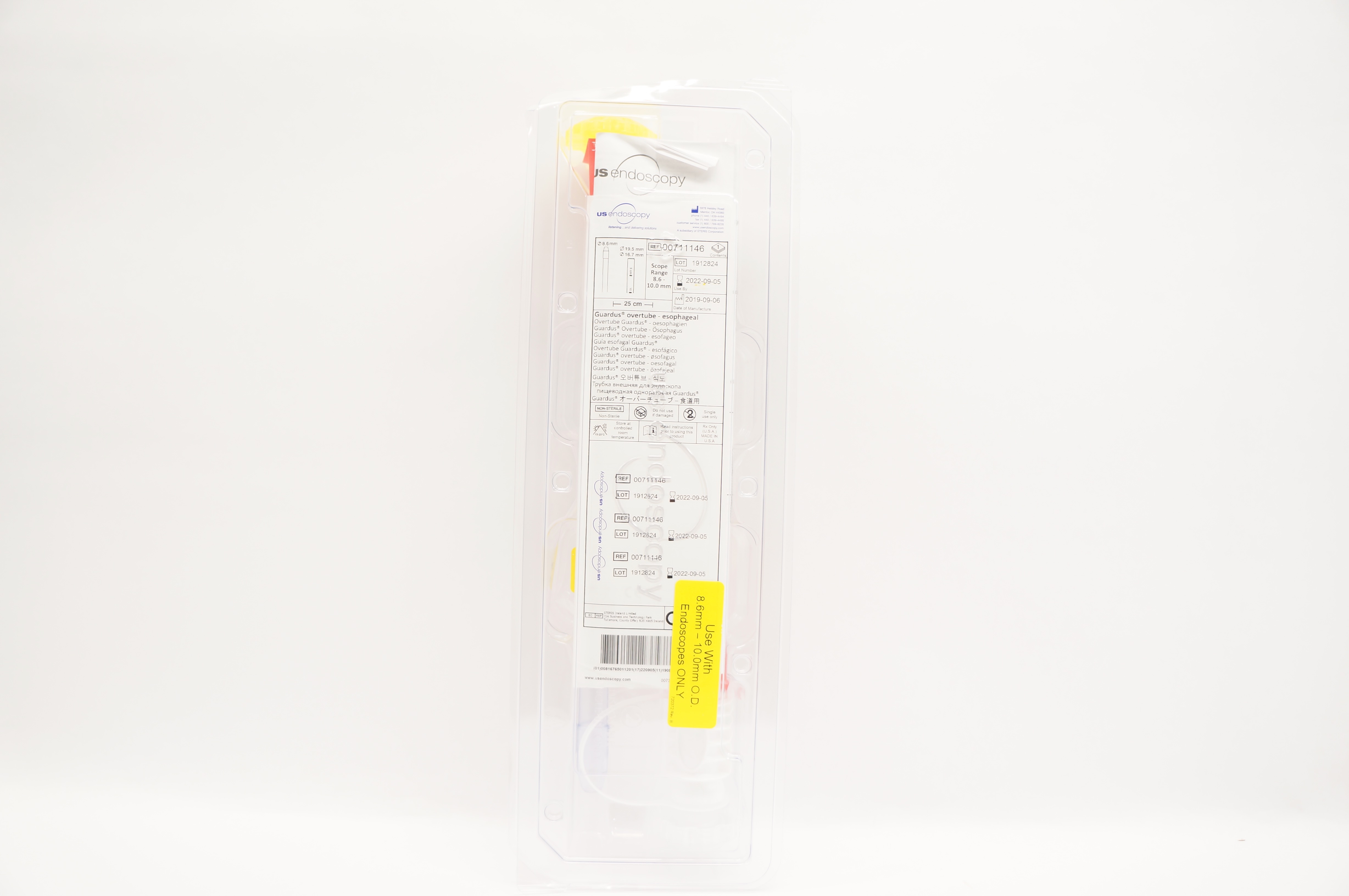 US Endoscopy 00711146 Steris Guardus Overtube - Esophageal 25cm (x)