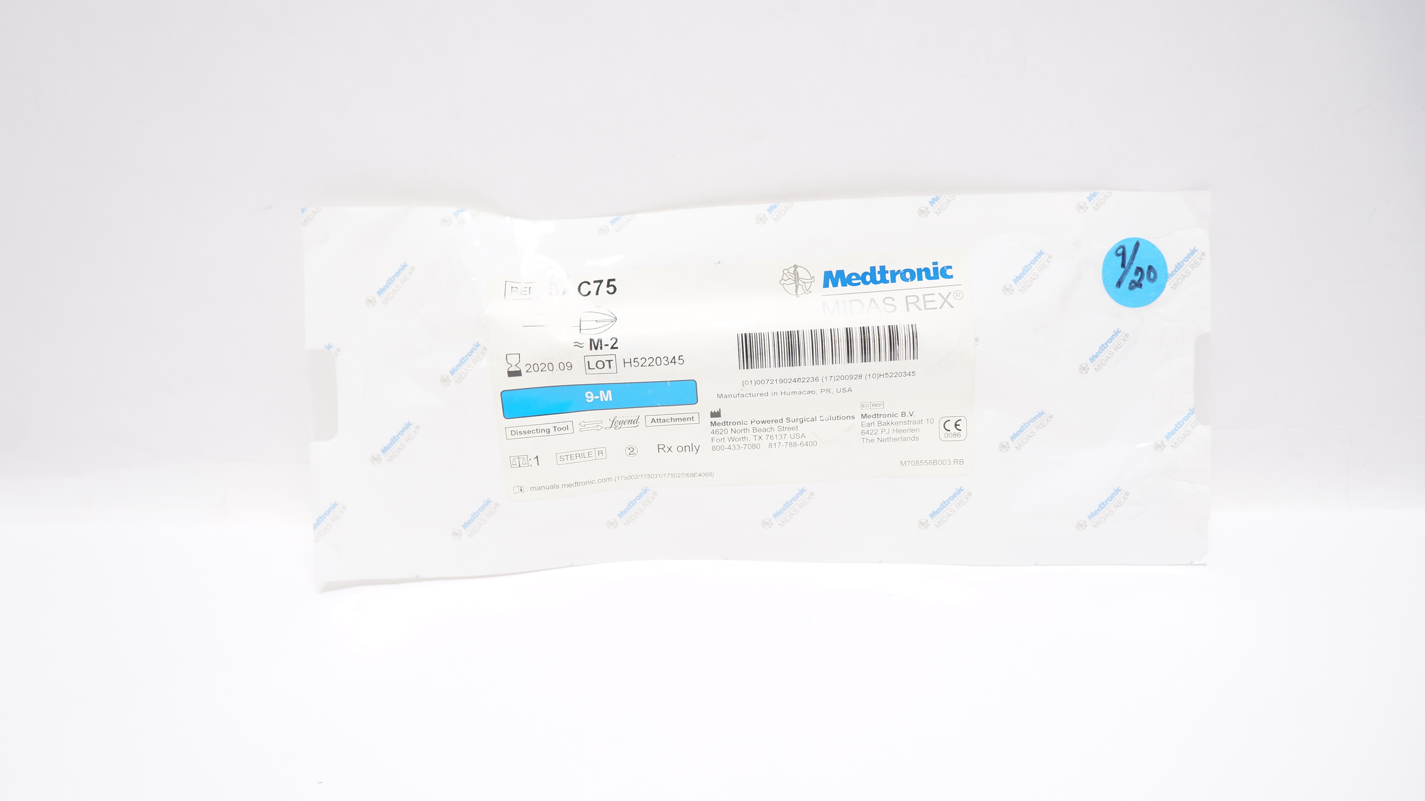 Medtronic 9AC75 MIDAS REX 9-M Dissecting Tool, M-2 (x)