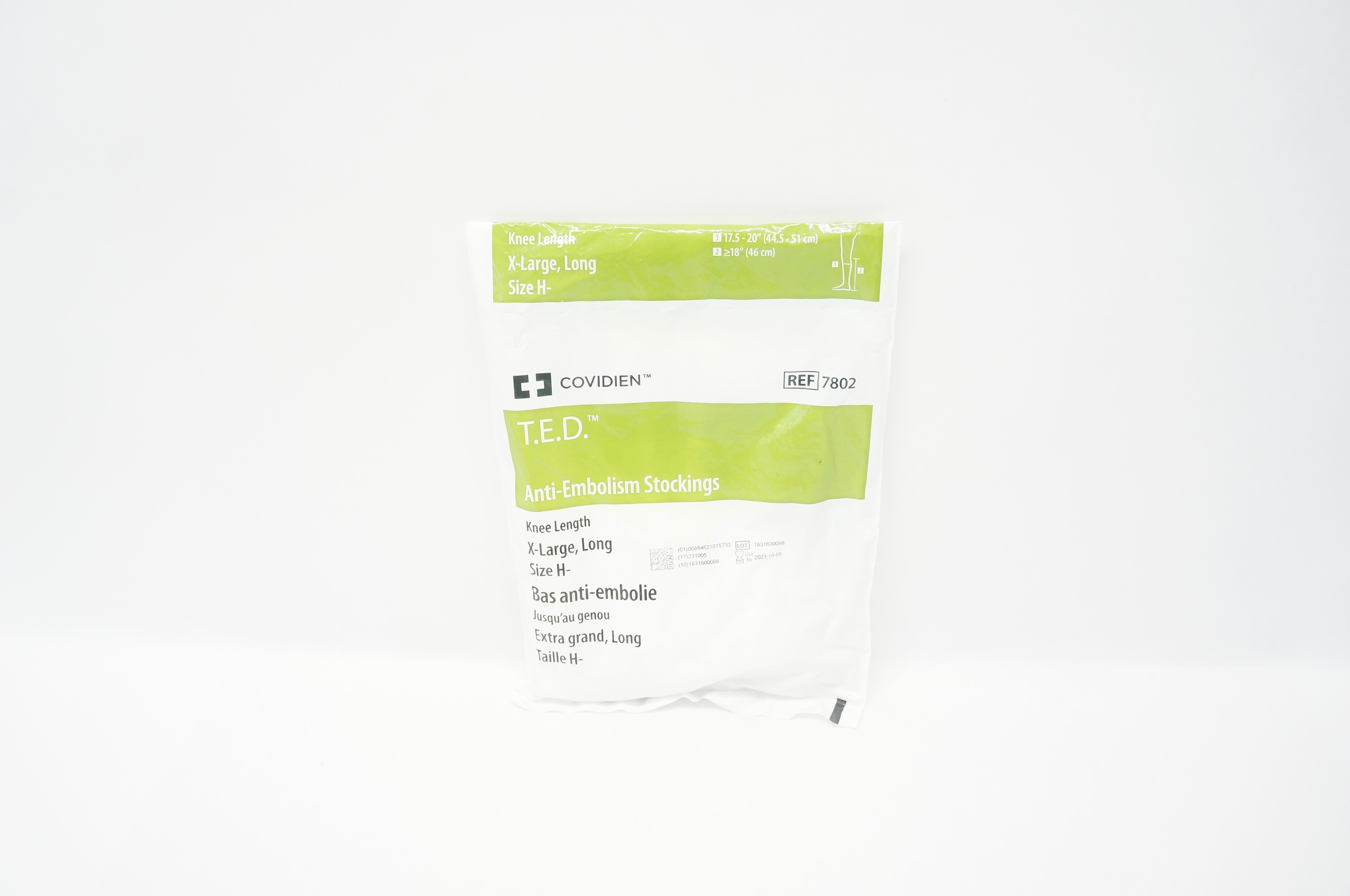 Covidien 7802 T.E.D. Anti-Embolism Stockings X-Large Long H