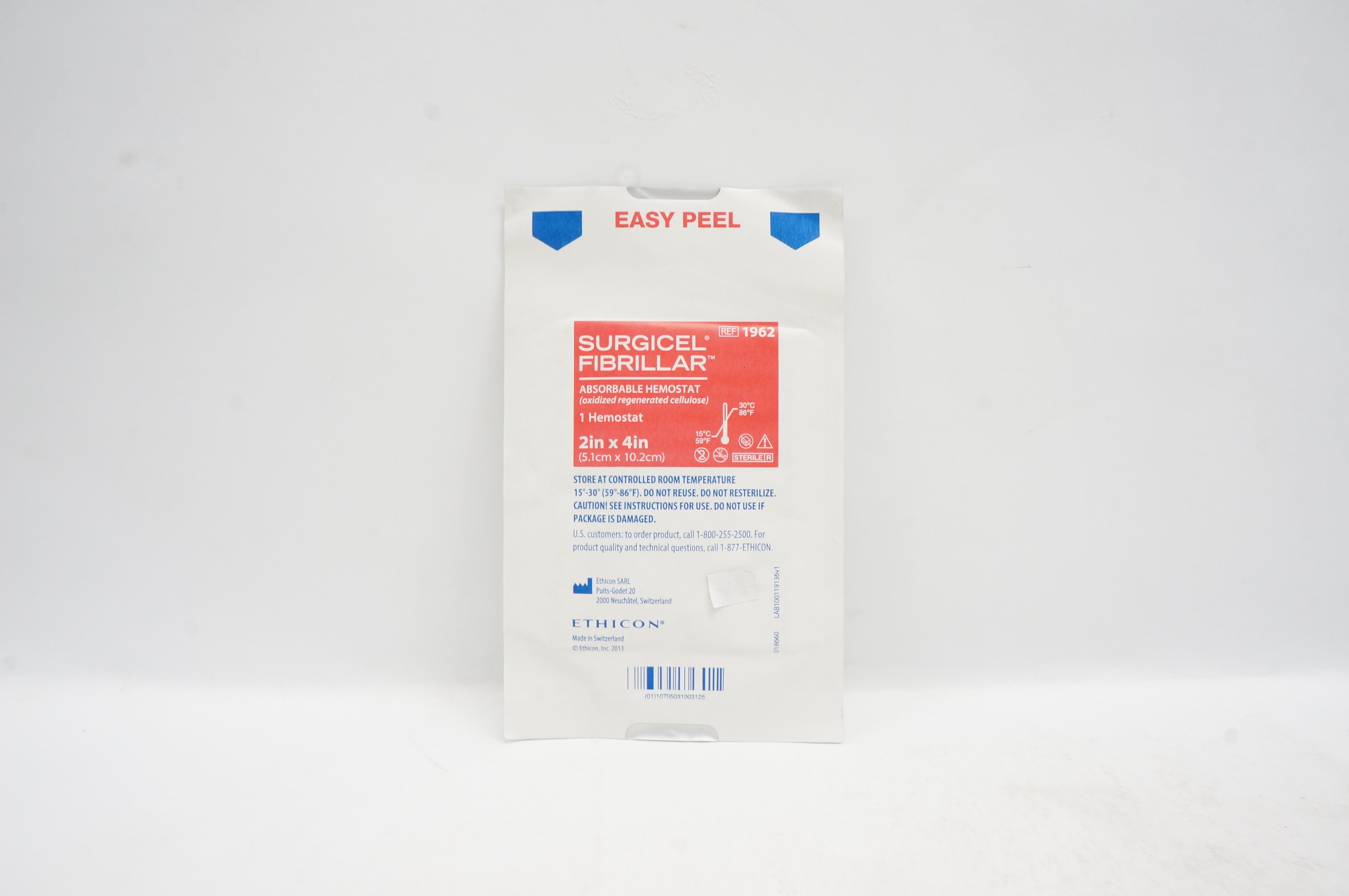 Ethicon 1962 Surgicel Fibrillar Absorbable Hemostat 2 inch x 4 inch (x)