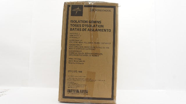 Medline NONLV240XXL Isolation Gowns Level 2 Yellow XXL - Box of 50