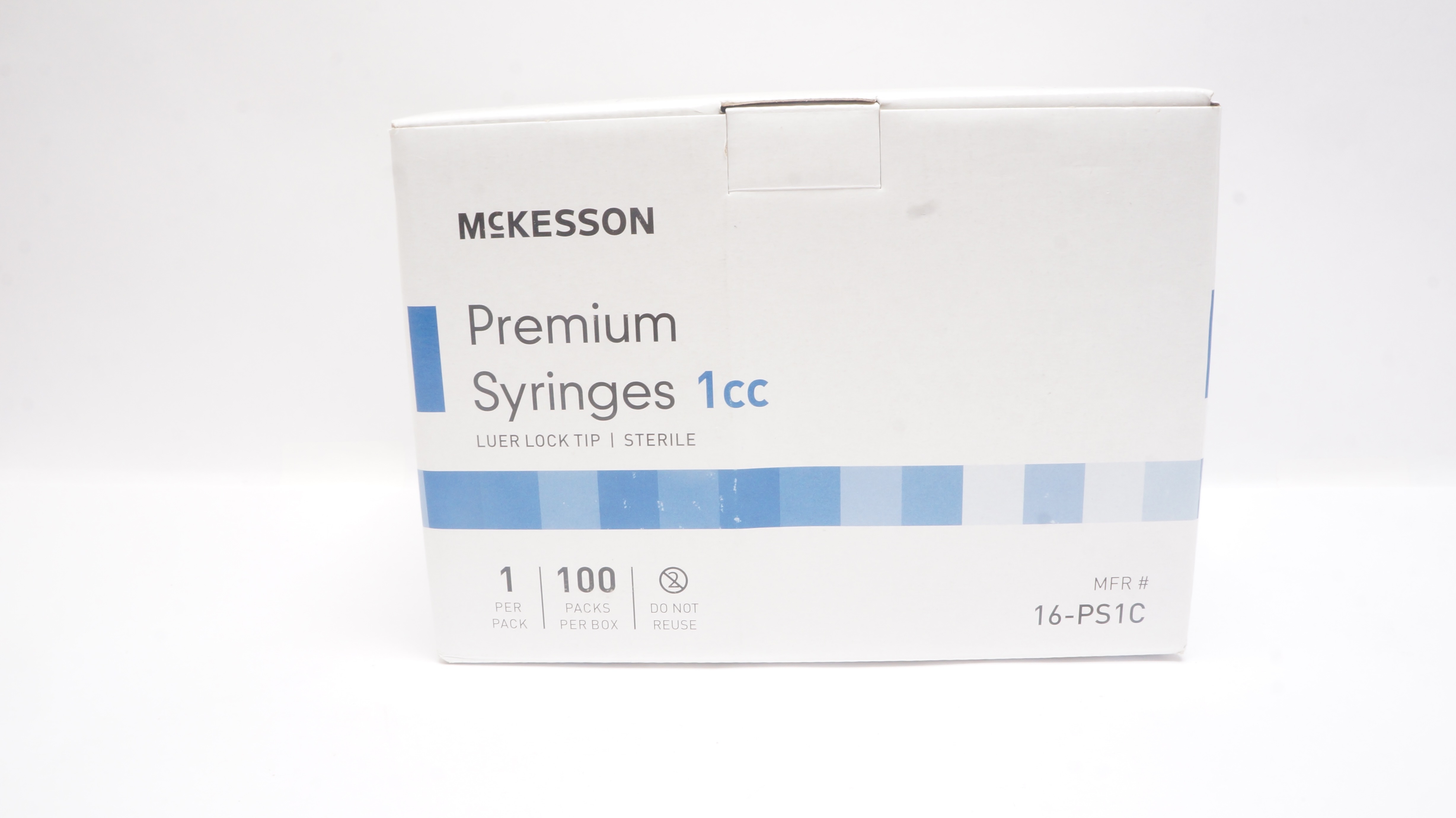 Mckesson 16PS1C Premium Syringes 1cc Sterile Luer Lock Tip Box of