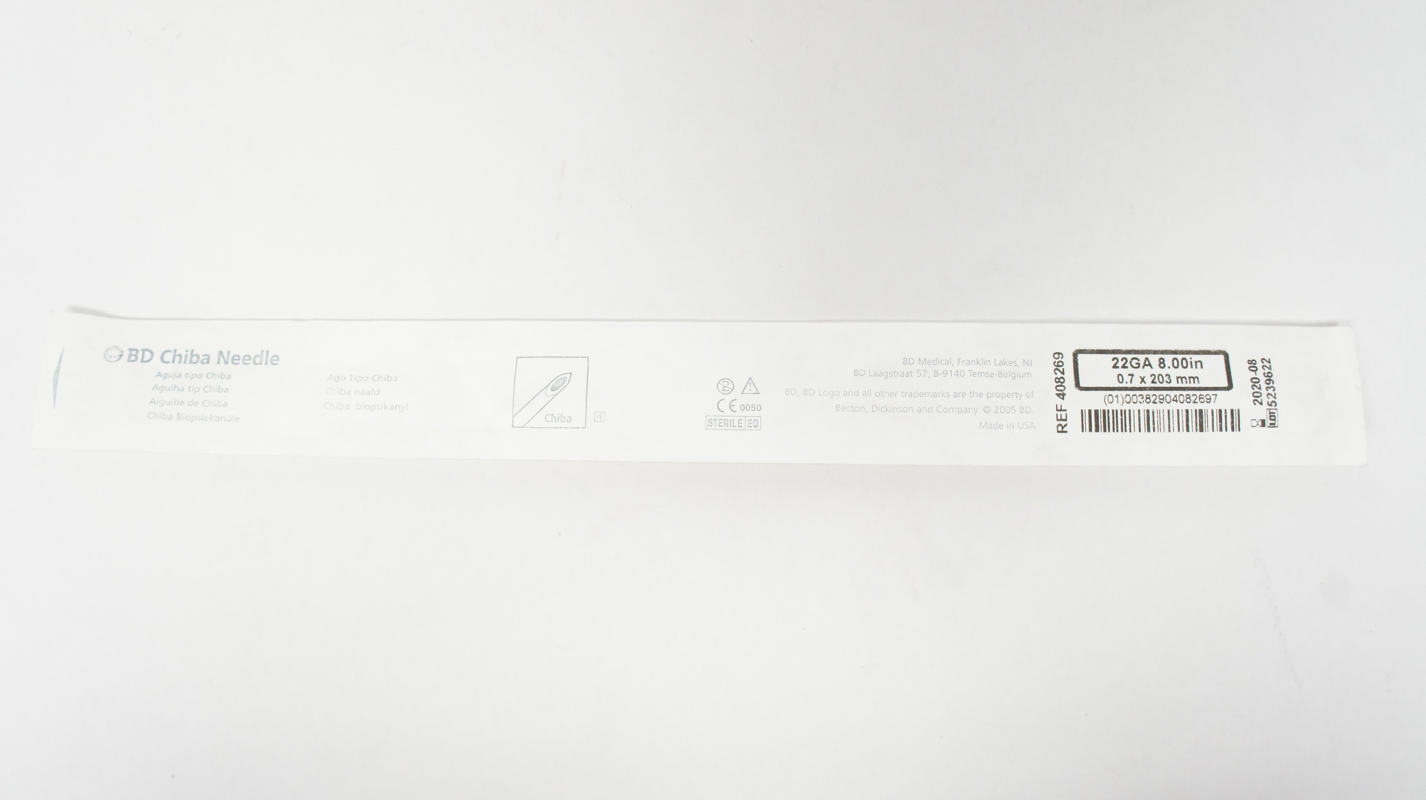 BD Medical 408269 Chiba Ndle 22Ga x 8.00in (x)