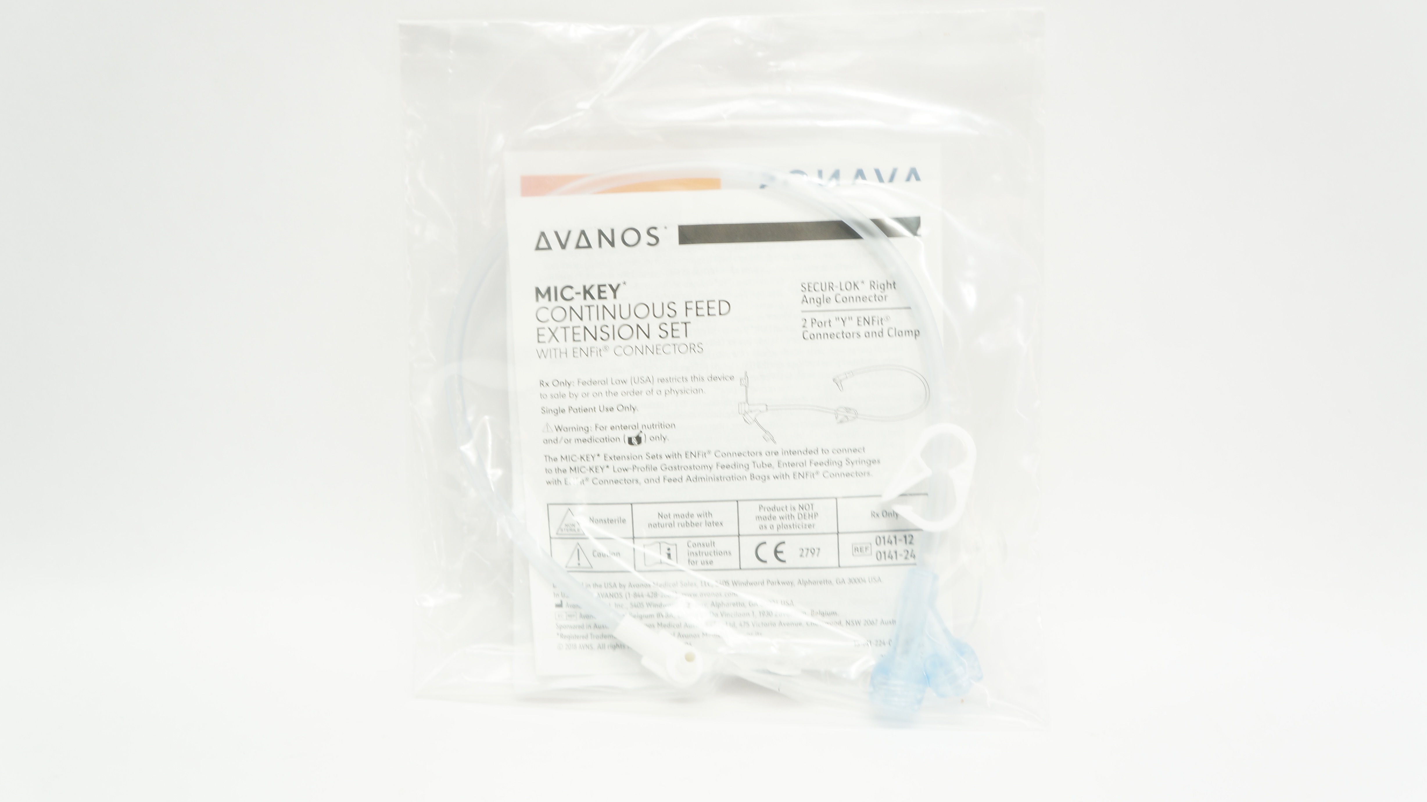 Avanos 014112 MicKey Continuous Feed Extension Set, 12nch (x)