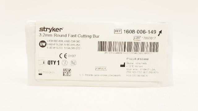Stryker 1608-006-149 3.2mm Round Fast Cutting Bur