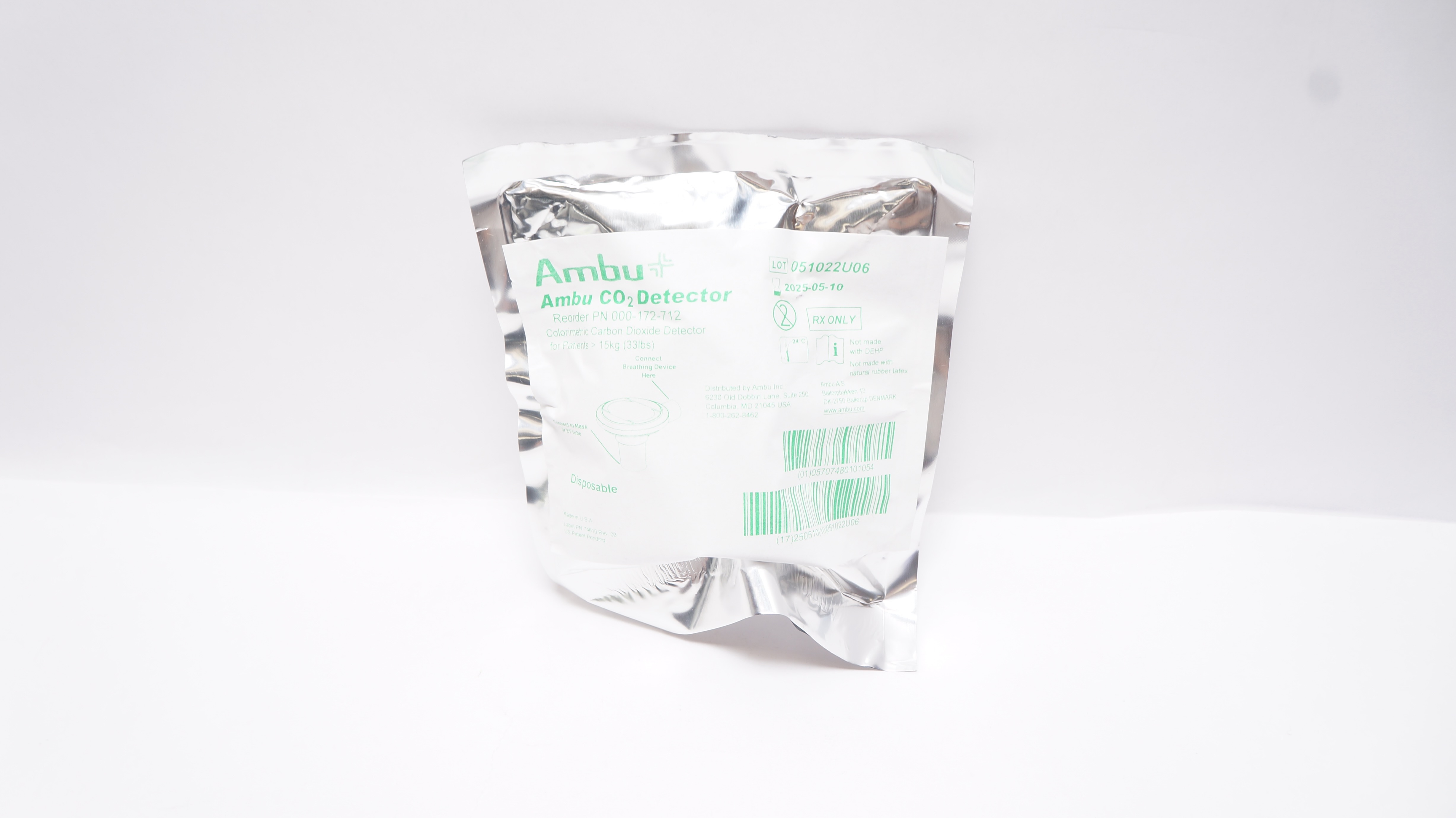 AMBU PN000172712 Colorimetric Carbon Dioxide Detector for Patients