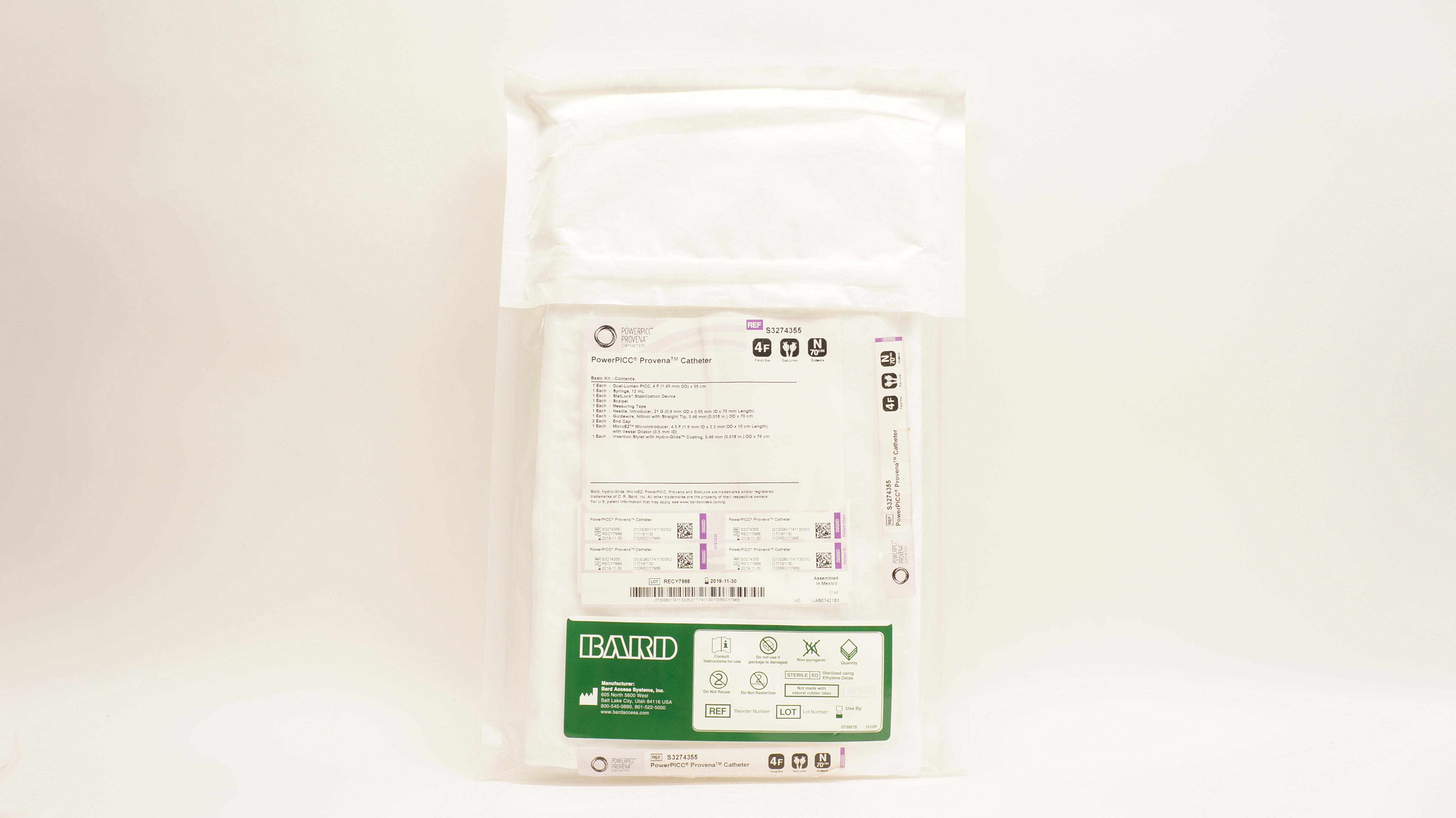 Bard S3274355 PowerPICC Provena Cath. Dual-Lumen 4F x 70cm (x)