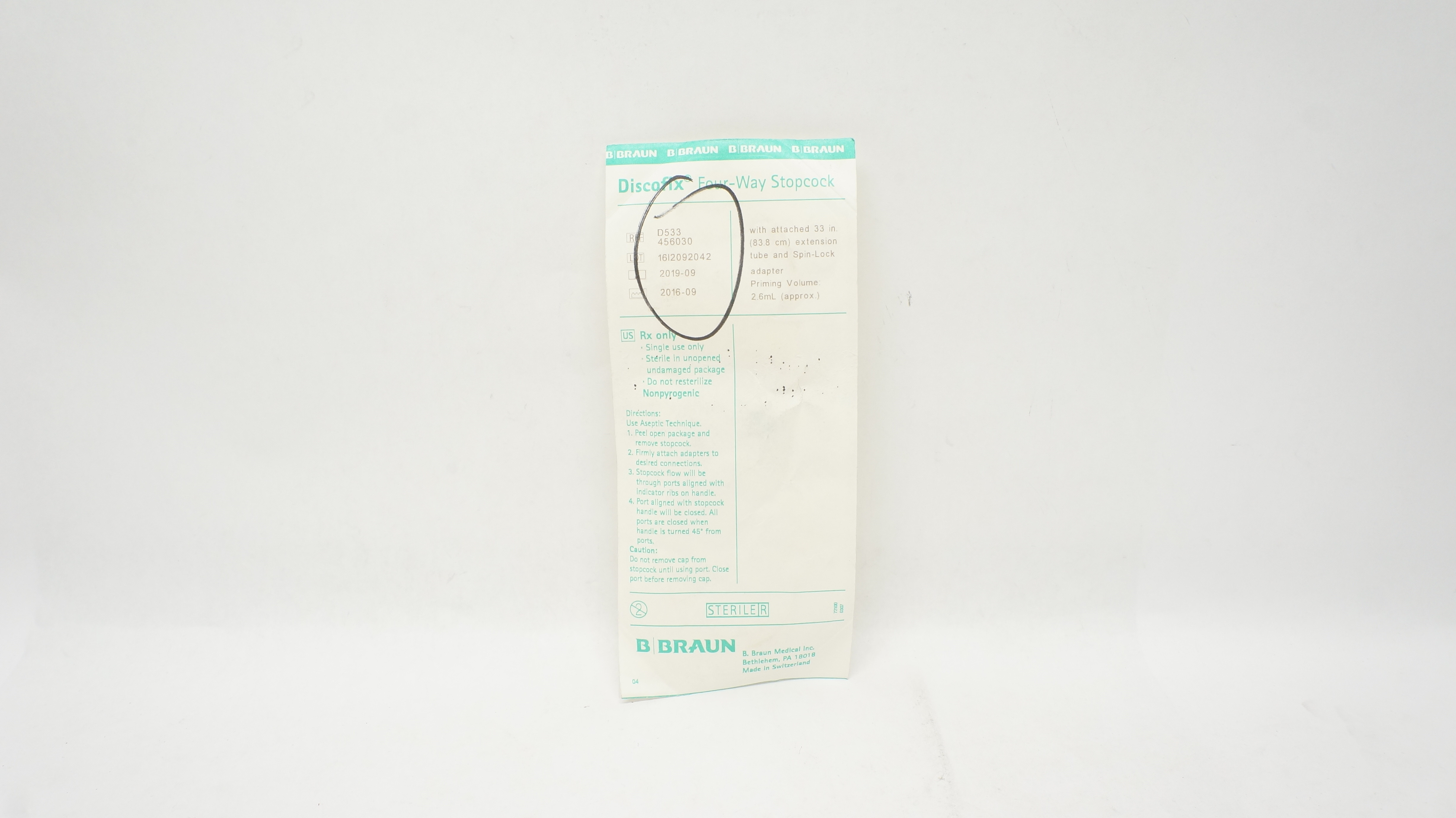B.Braun D533 456030 Discofix 4-Way Stopcock 2.6ml (x)