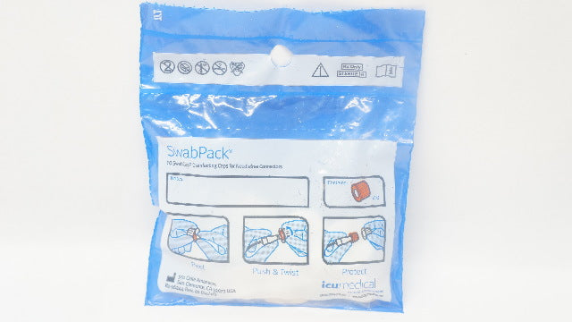 ICU Medical SwabPack SwabCap Disinfecting Caps - Pack of 10