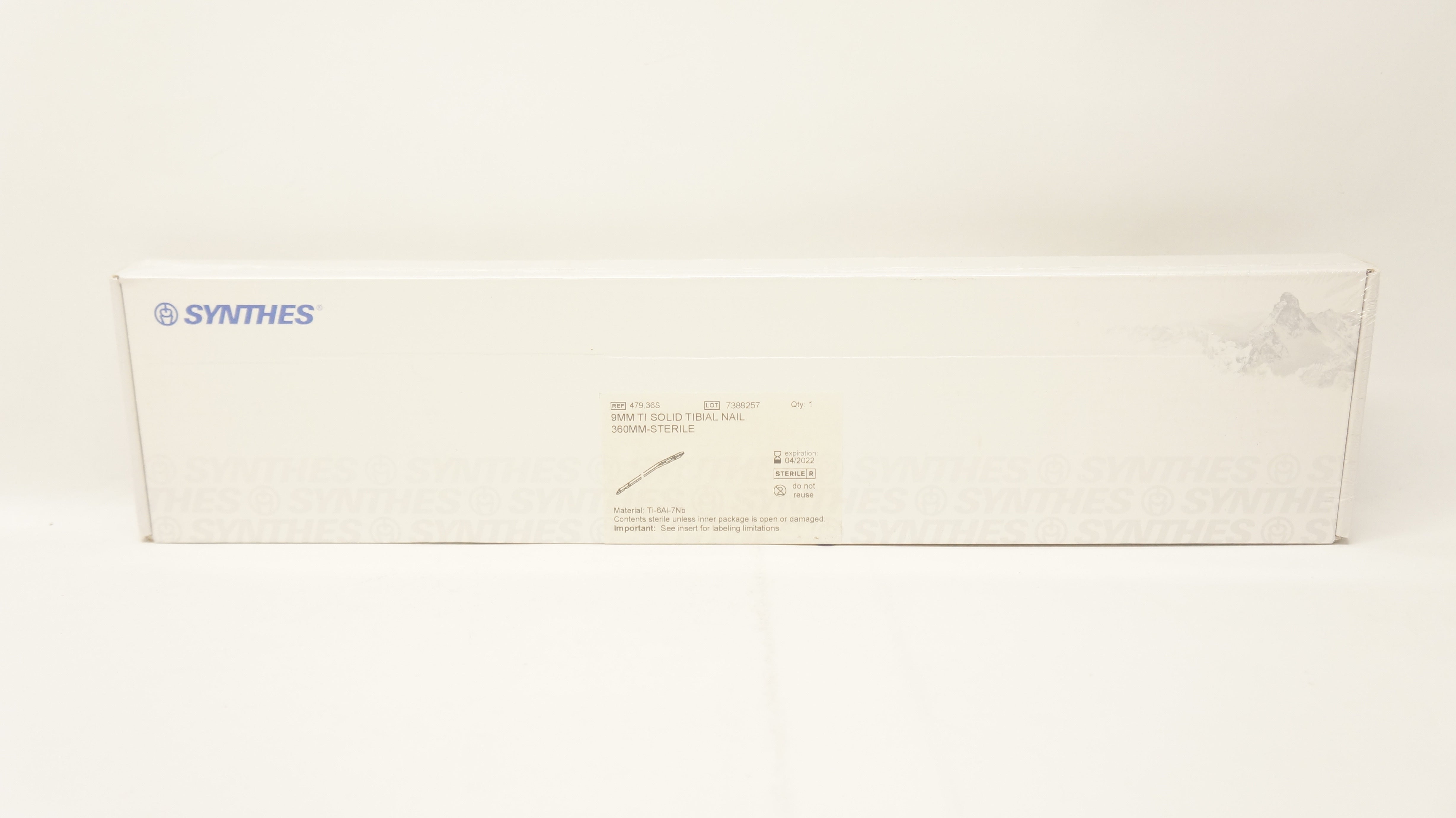Synthes 479.36S 9mm Ti Solid Tibial Nail 360mm