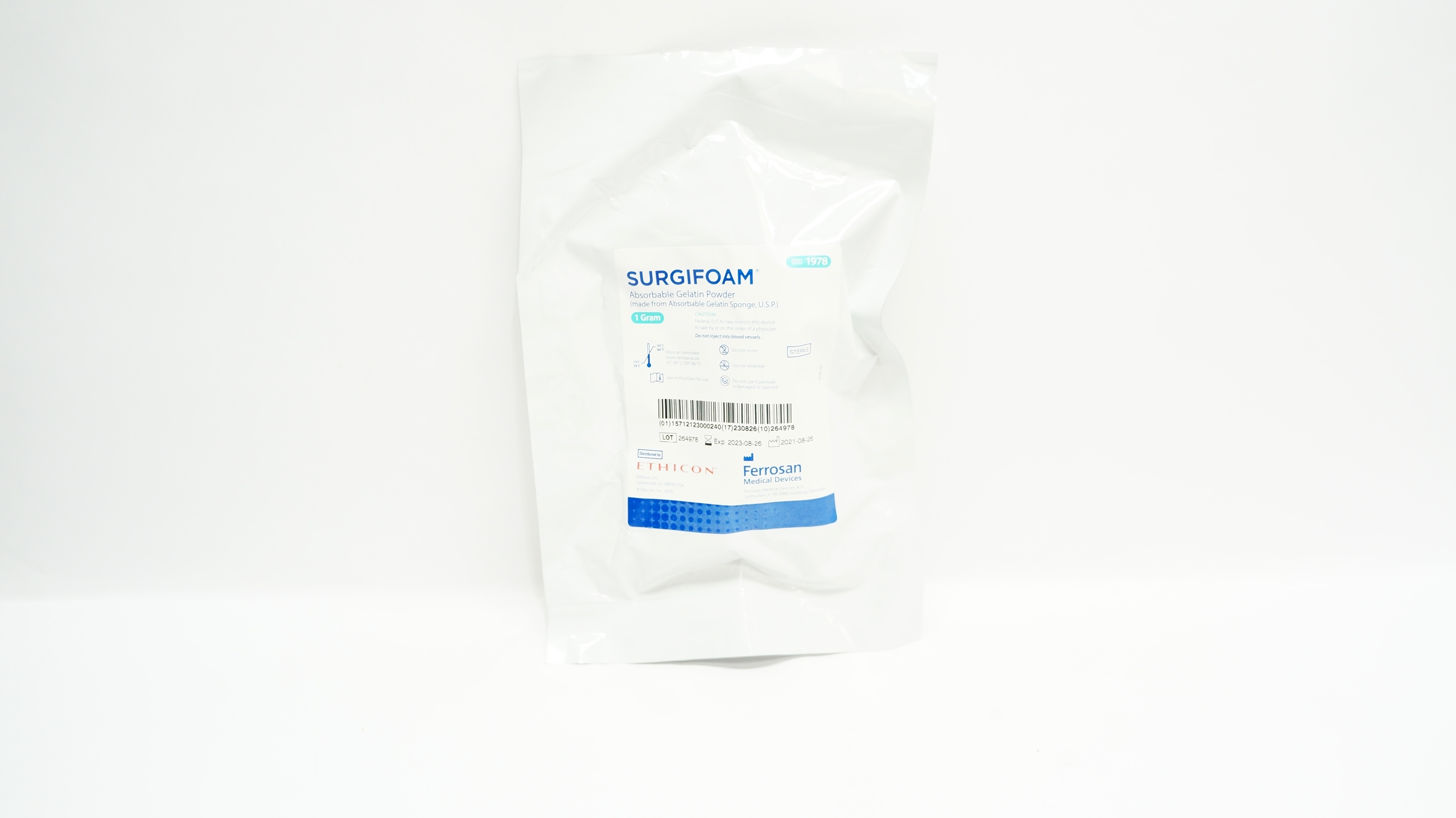 Ethicon 1978 SURGIFOAM Absorbable Gelatin Powder 1 Gram (x)