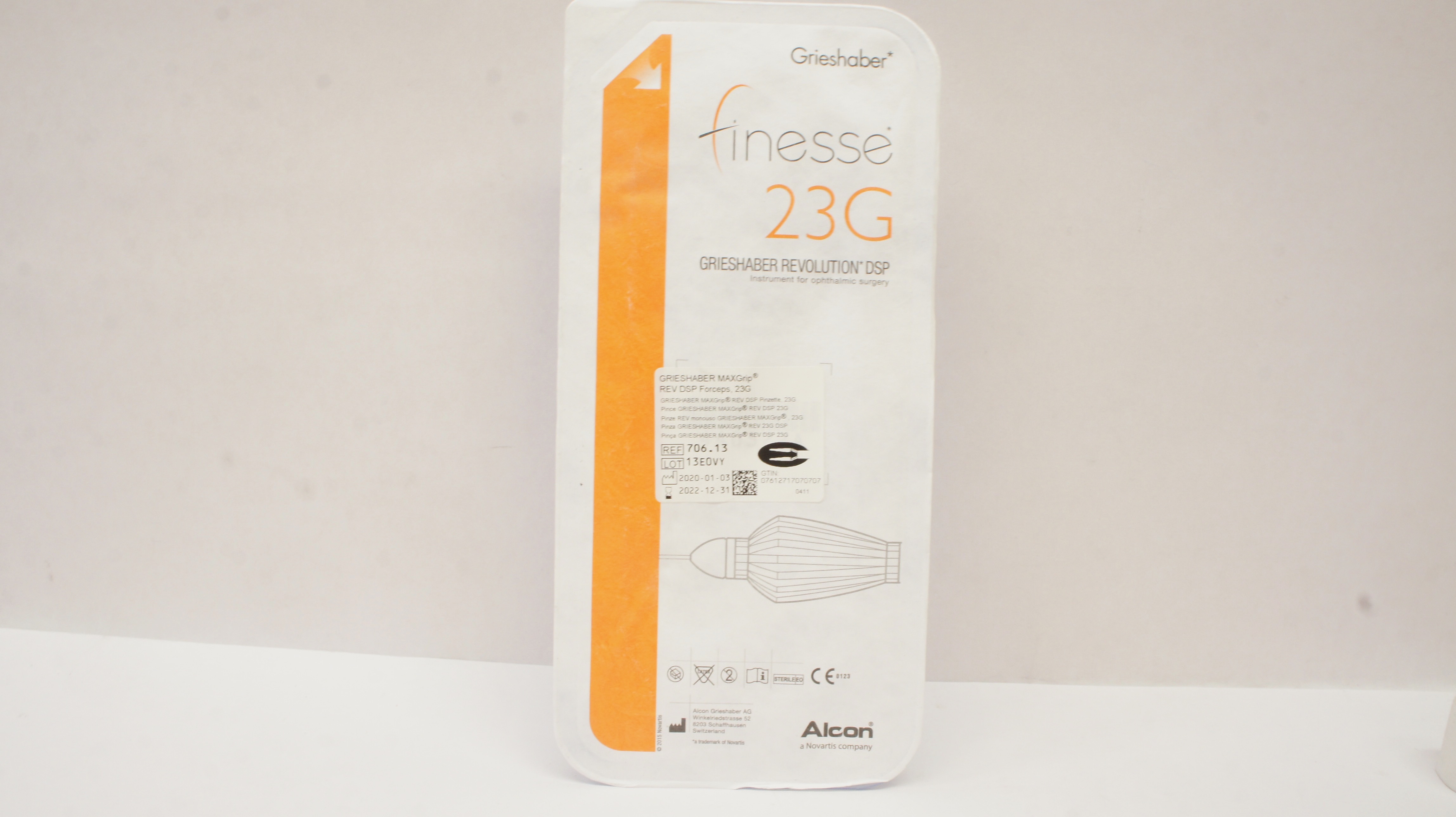 Alcon 706.13 Grieshaber MAXGrip Revolution DSP Forceps 23G (x)