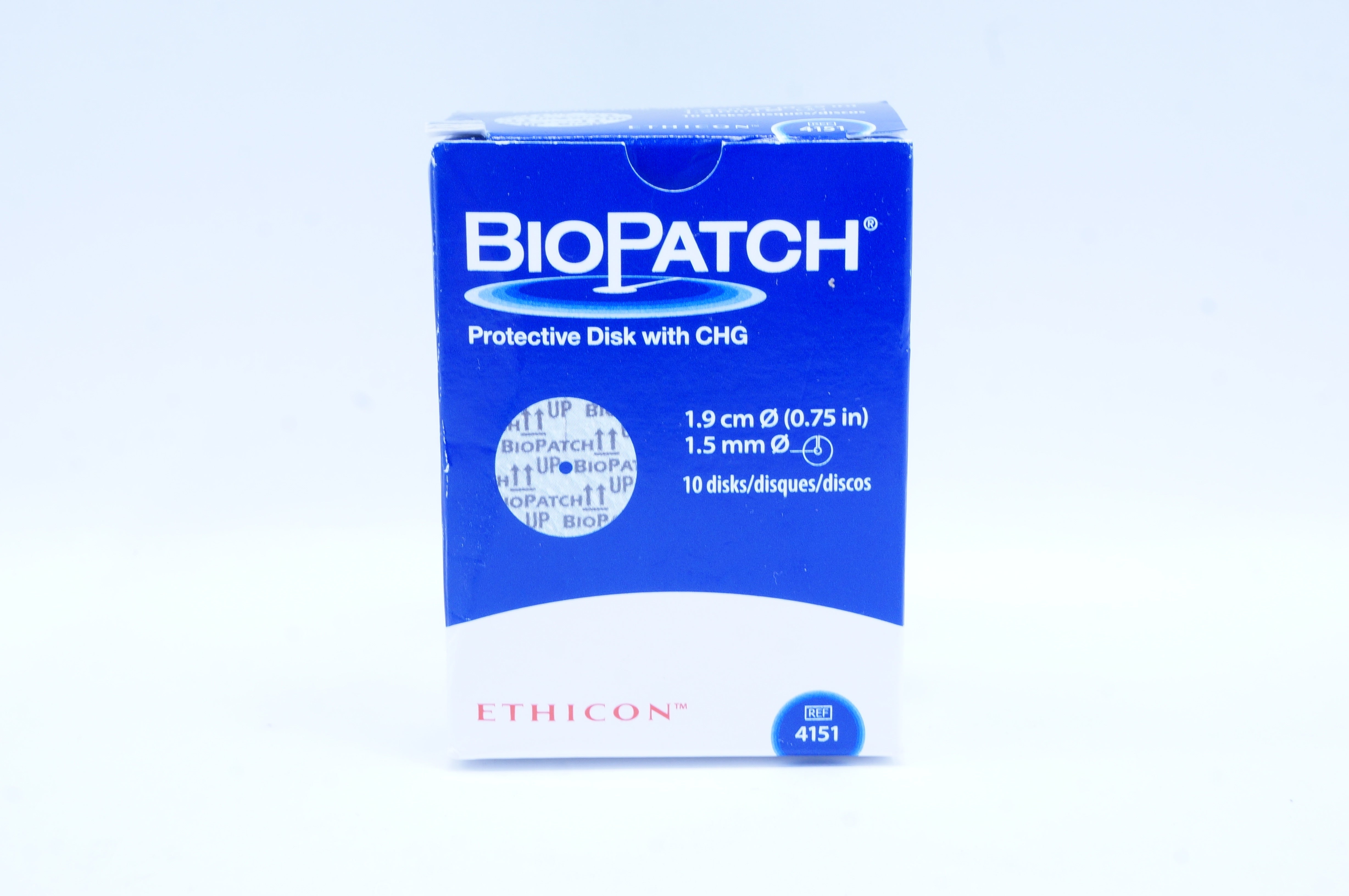 Ethicon 4151 BioPatch Protective Disk with CHG 0.75 in. x 1.5 mm (x ...