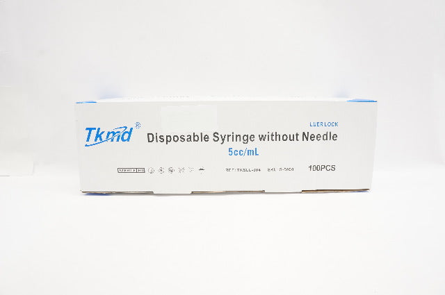 Anhui Medical TKSLL-004 TKMD Disposable Syringe Without Ndle 5cc/mL - Box of 100