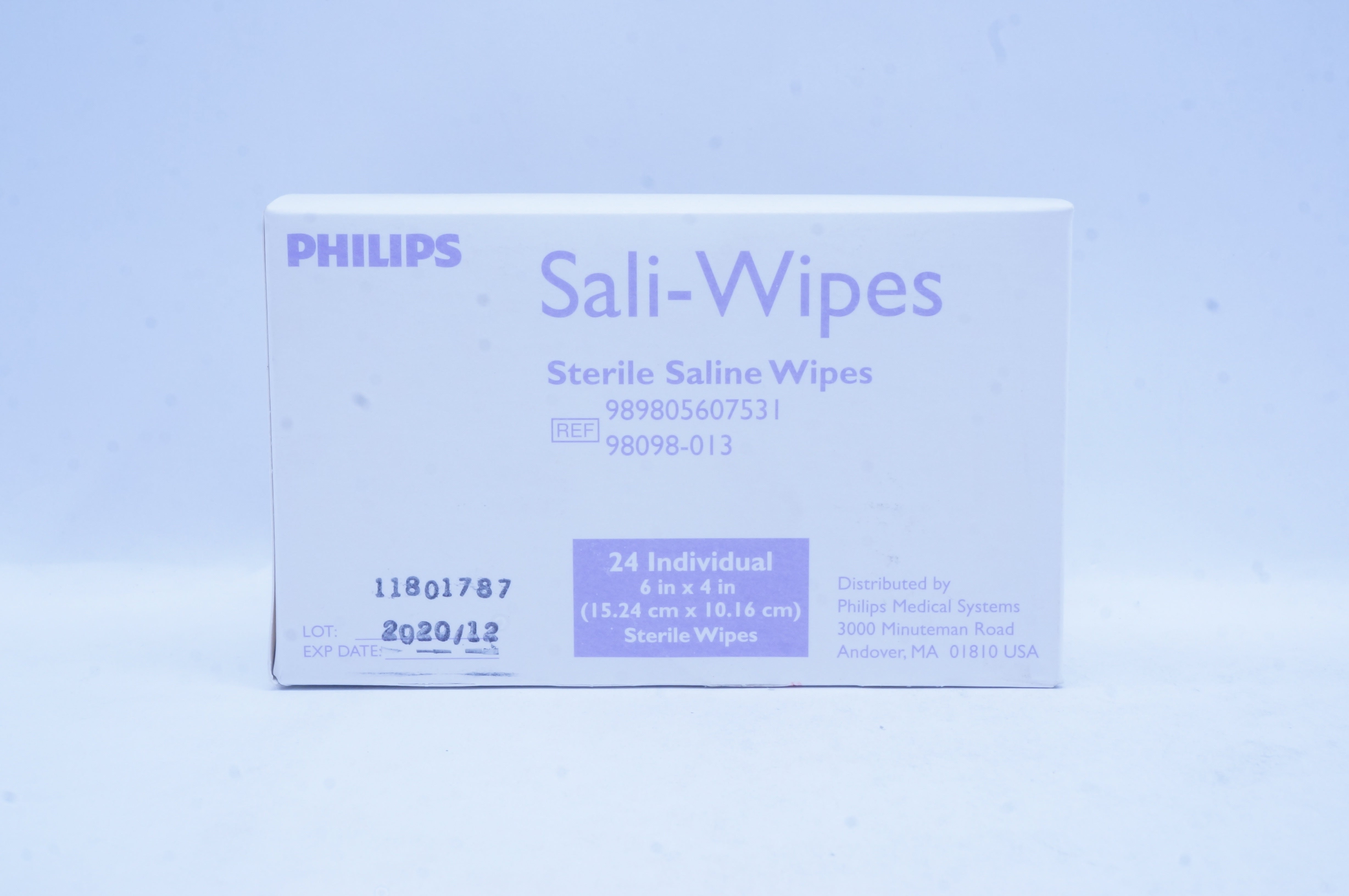 Philips 98098-013 Sali-Wipes Sterile Saline Wipes 6 x 4 inch (x) - Box of 24
