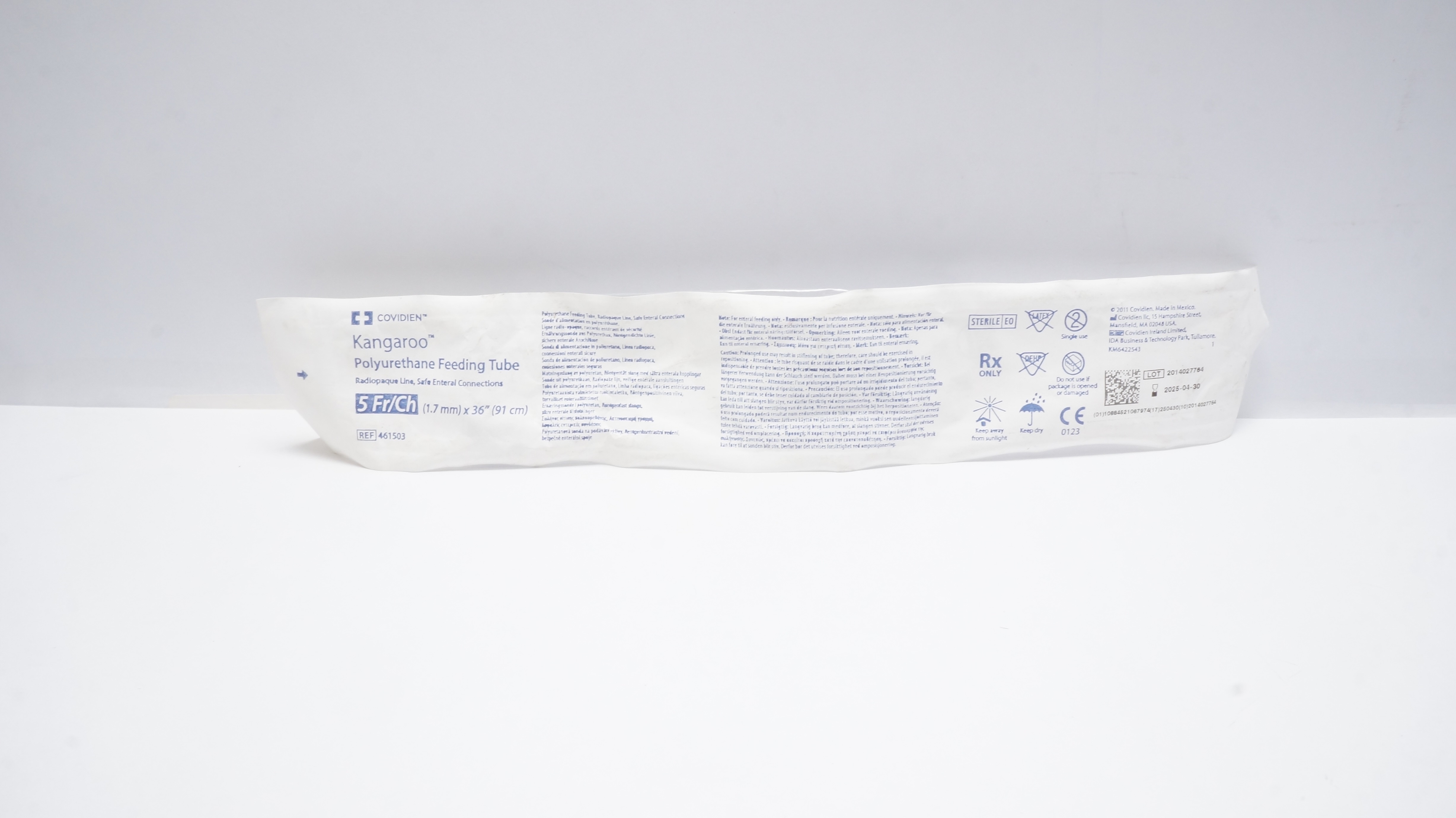 Covidien 461503 Kangaroo Polyurethane Feeding Tube 5 Fr/Ch