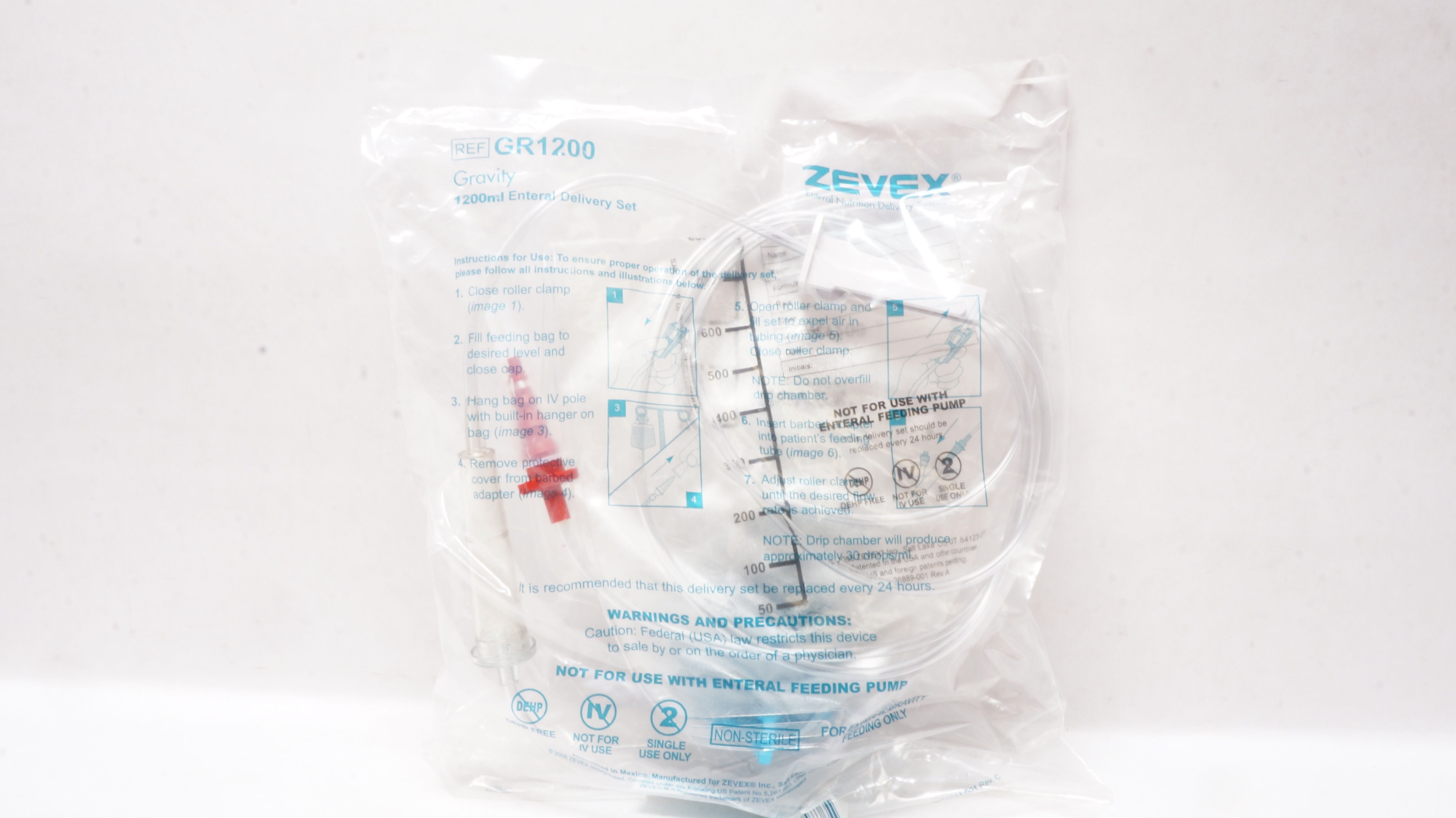 Zevex GR1200 Gravity 1200ml Enteral Delivery Set