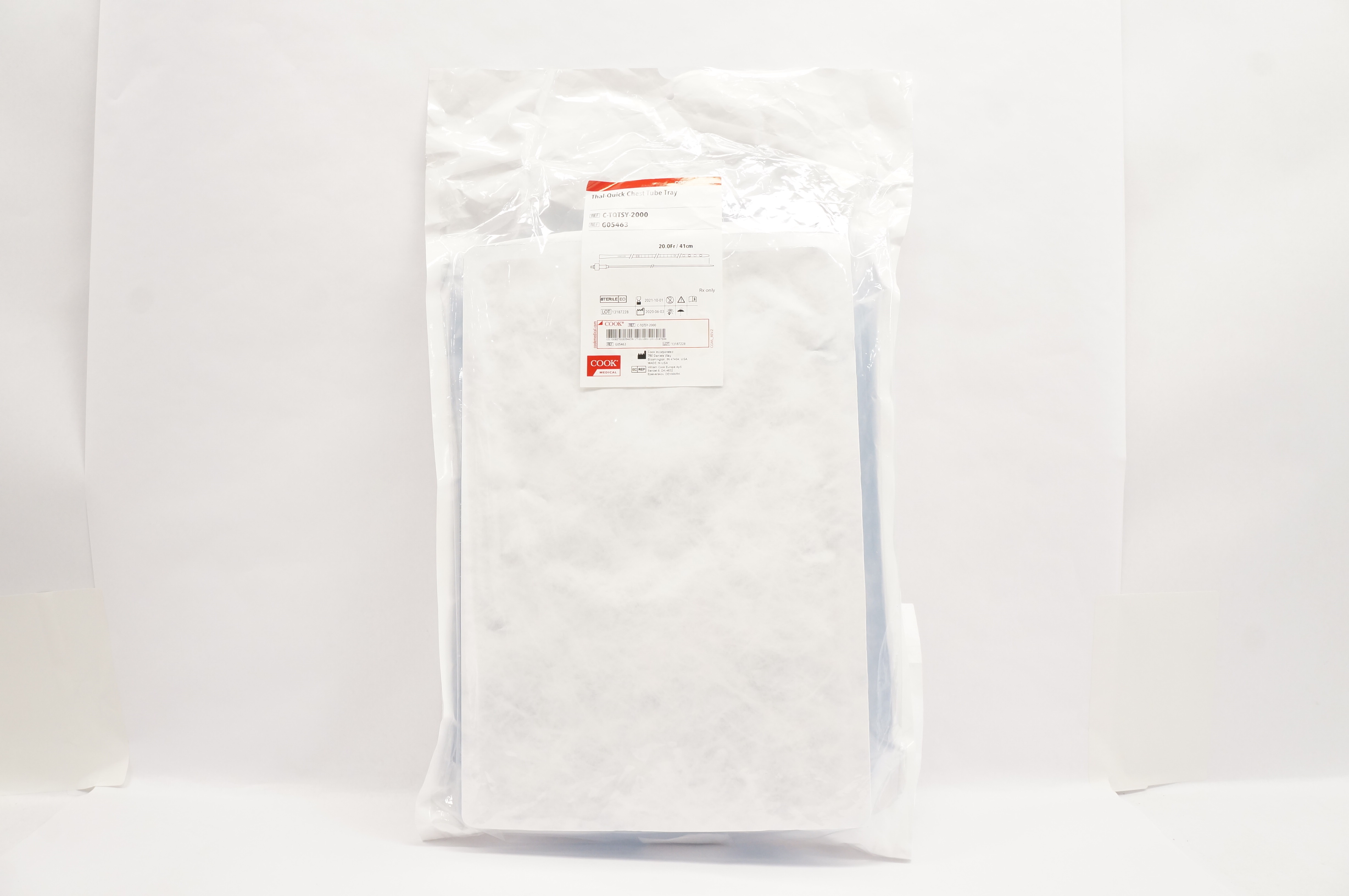 Cook Medical G05463 ThaI-Quick Chest Tube Tray 20.0Fr x 41cm (x)