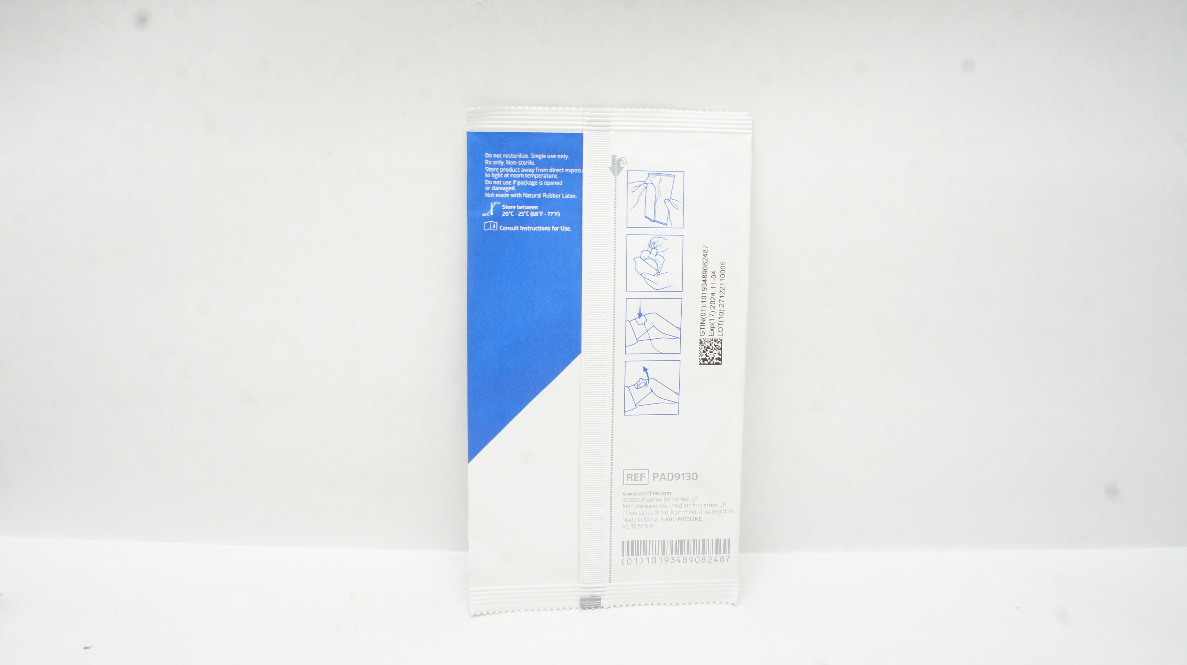 Medline PAD9130 Universal Solid Uncorded Grounding Pad, 1 Return Electrodes