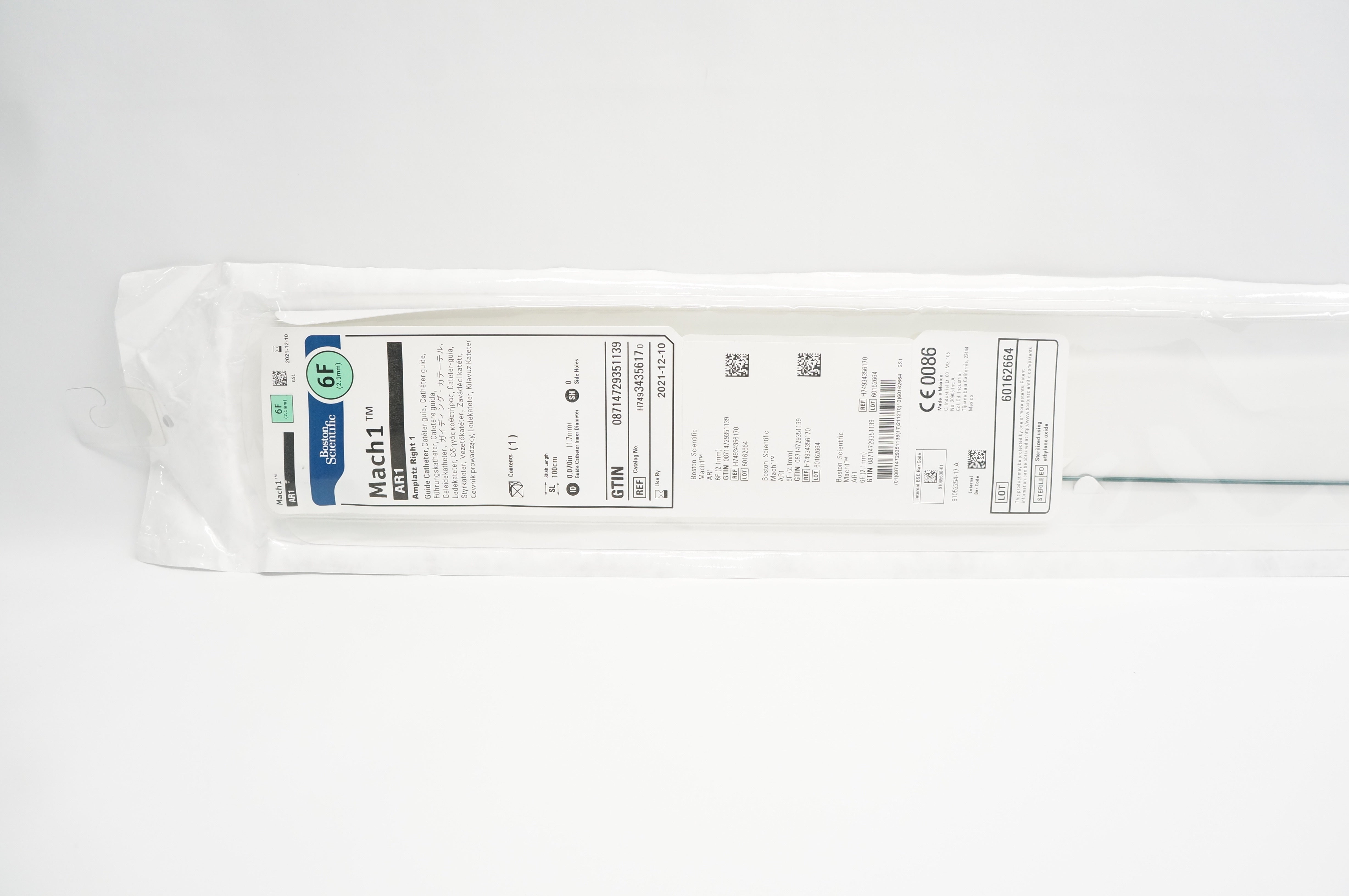 Boston Scientific H74934356170 Mach 1 AR1 Guide Cath. 6F x 100cm x 0
