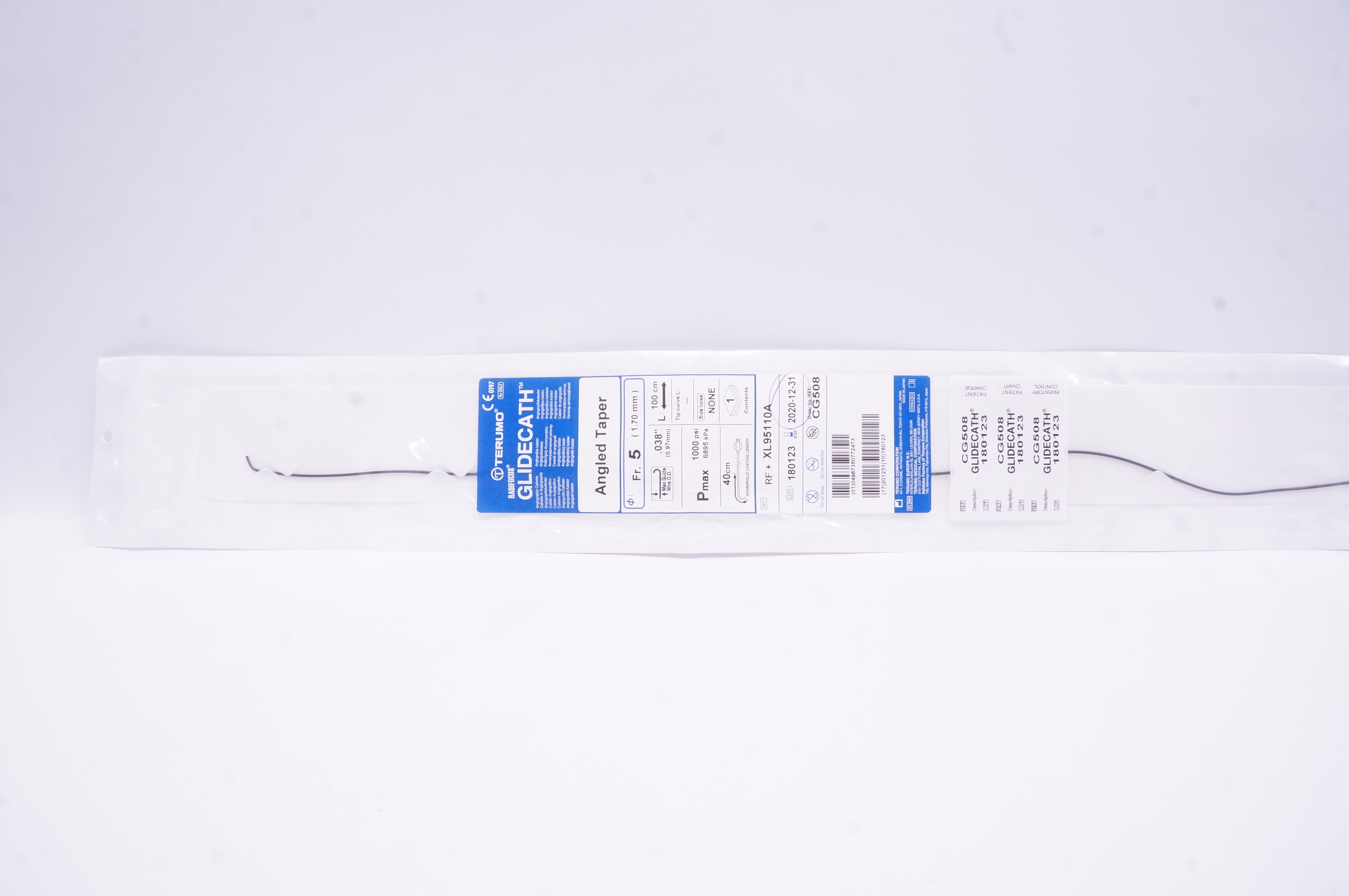 Terumo XL95110A Radifocus Glidecath Angiograthic Cath. 5Fr. x 100cm (x)